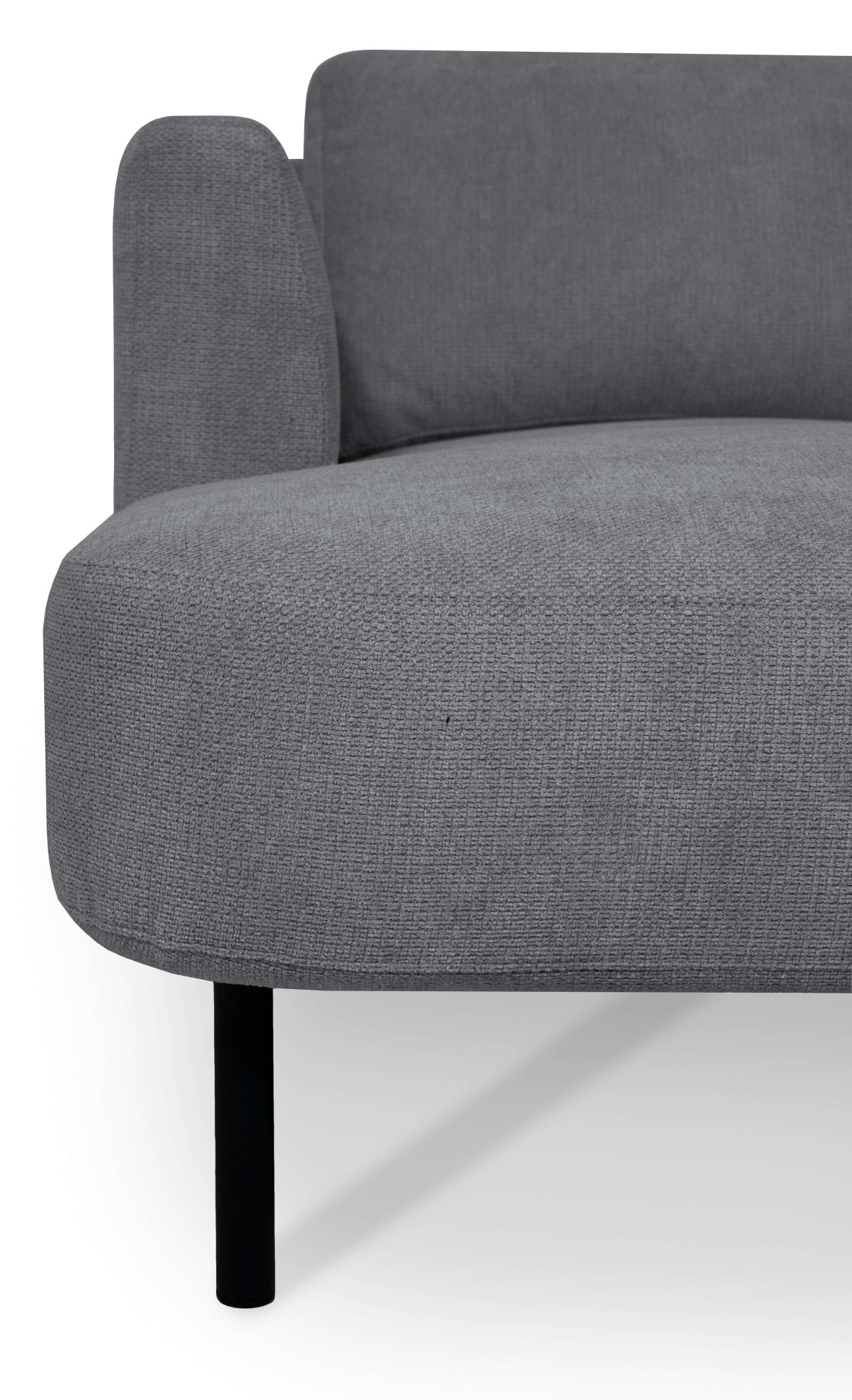 Places of Style Wohnlandschaft »Cesola«, in weichem Chenille-Stoff, Breite 327 cm, mit schwarzen Metallfüßen