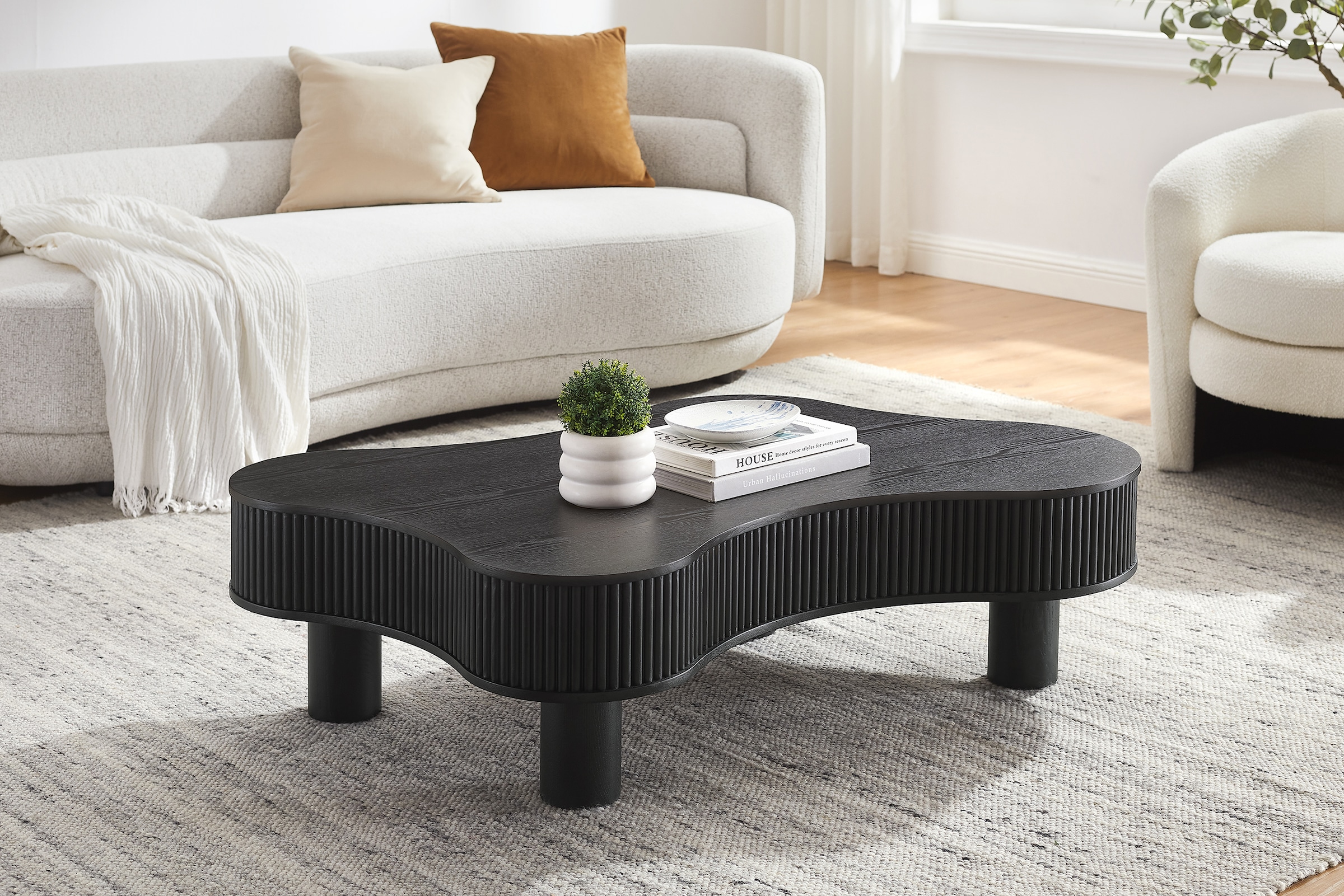 SalesFever Couchtisch, (1 St.), mit Massivholz-Lamellen