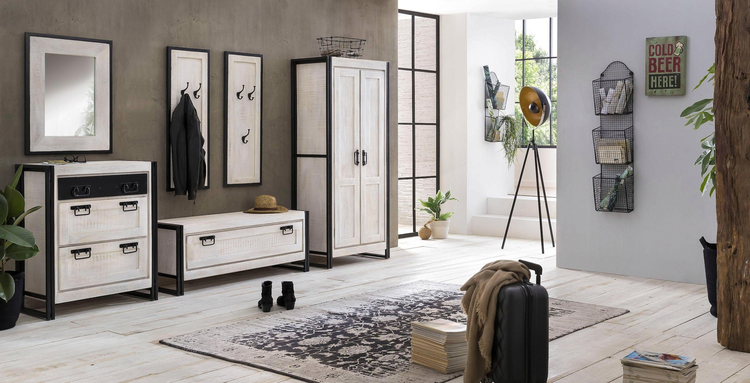 SIT Garderobenschrank »White Panama« im Vintage Look