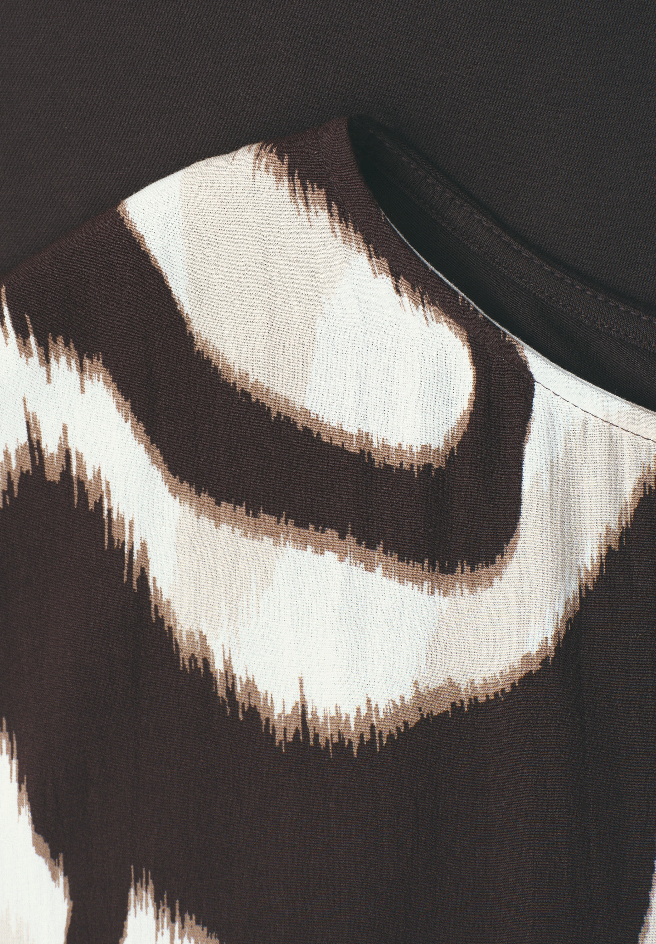 STREET ONE Shirttop Sommershirt mit Front im Animal-Look