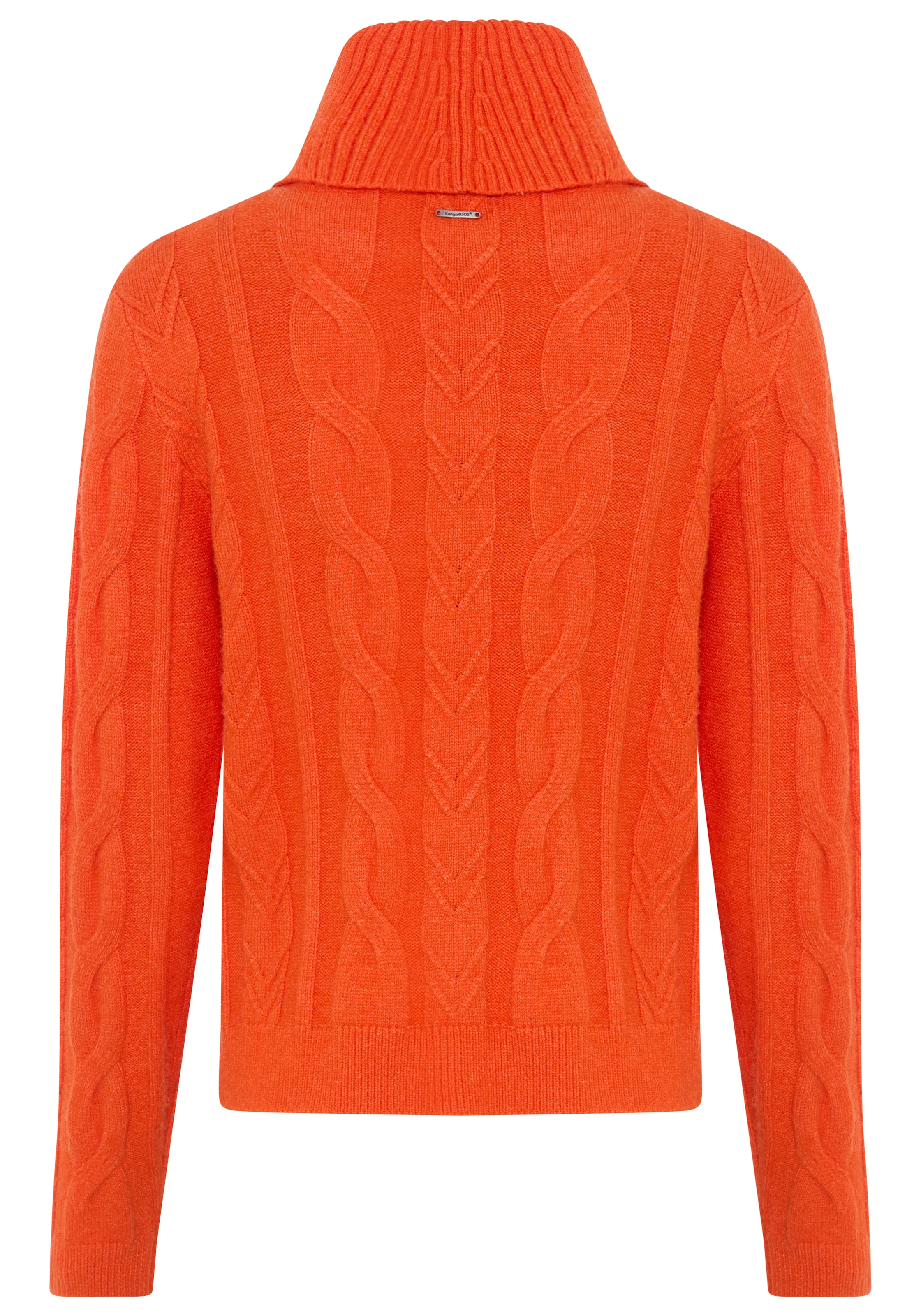 KangaROOS Rollkragenpullover mit Zopfstrickmuster