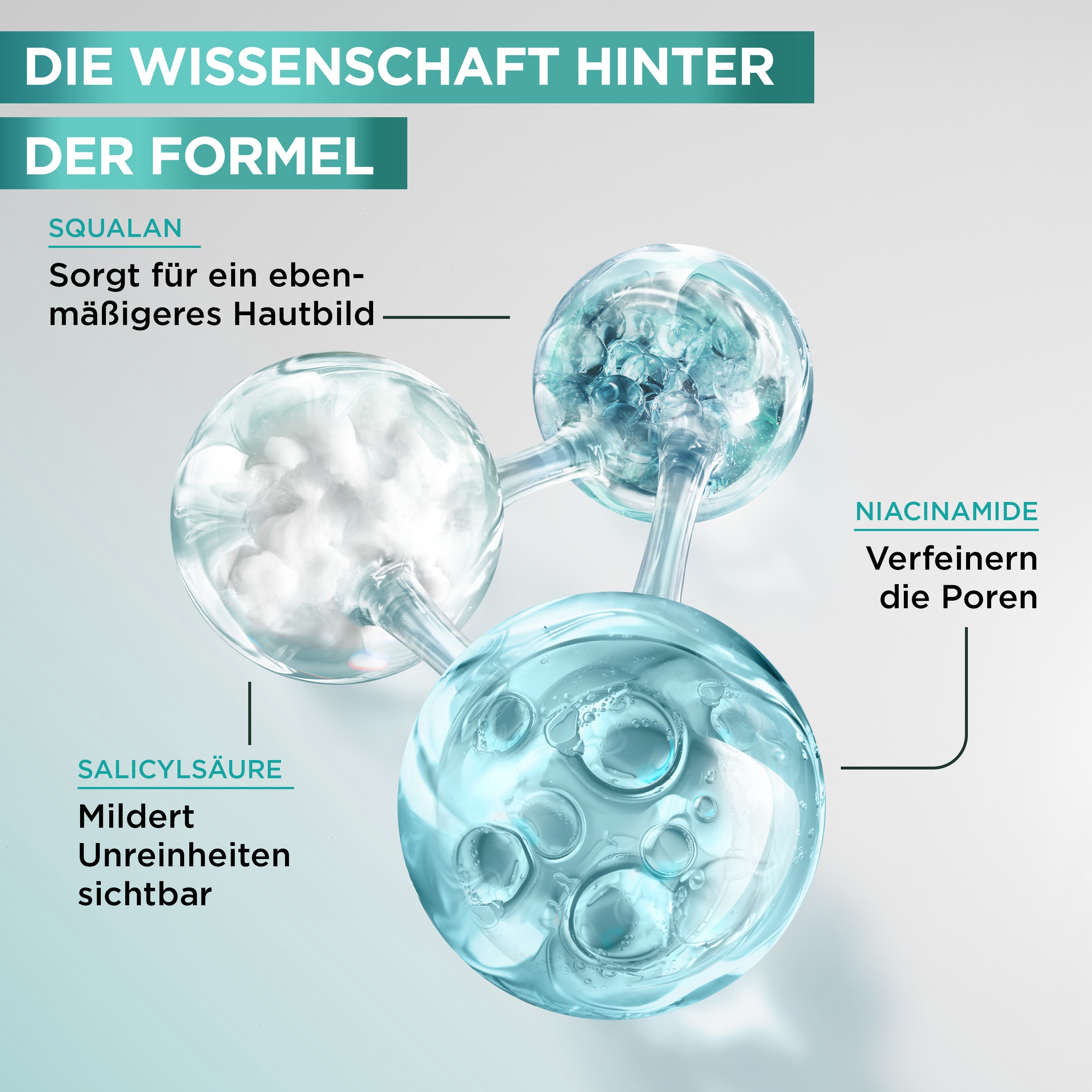 GARNIER Gesichtsfluid »Garnier Salicylic Exfoliating Liquid Care«, Mildert Unreinheiten und sorgt für ein ebenmäßiges Hautbild.