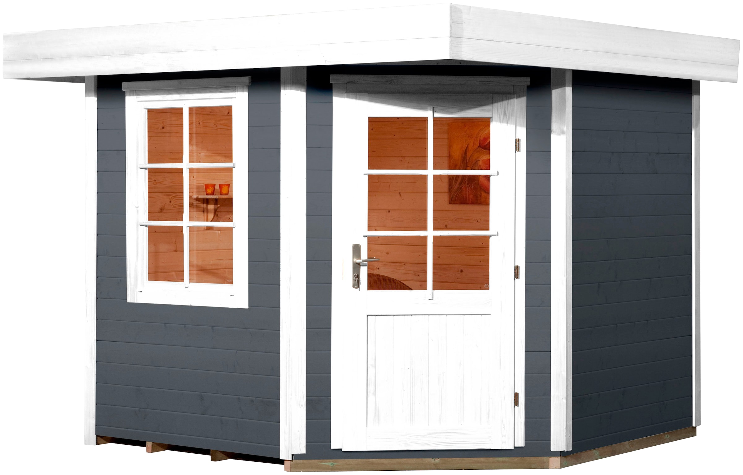 Weka Gartenhaus »Designhaus 213 Gr.2« in schwarz-weiß