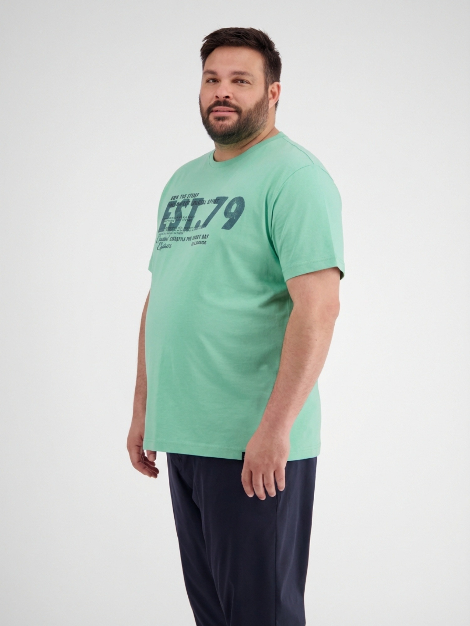 LERROS T-Shirt »T-Shirt mit Brustprint, Grosse Grössen«