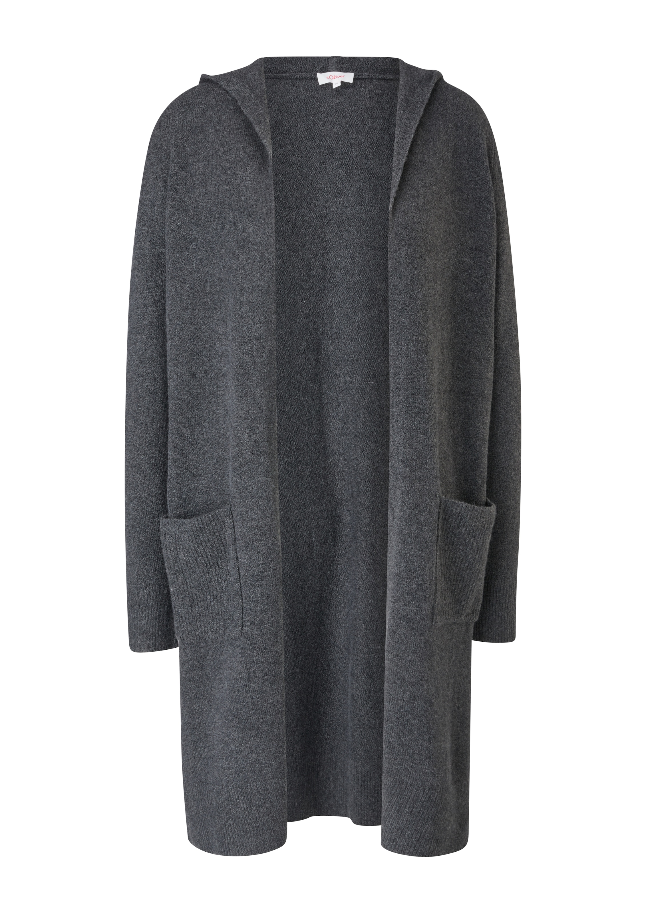 s.Oliver Kapuzenstrickjacke, ohne Verschluss, mit Seitentaschen
