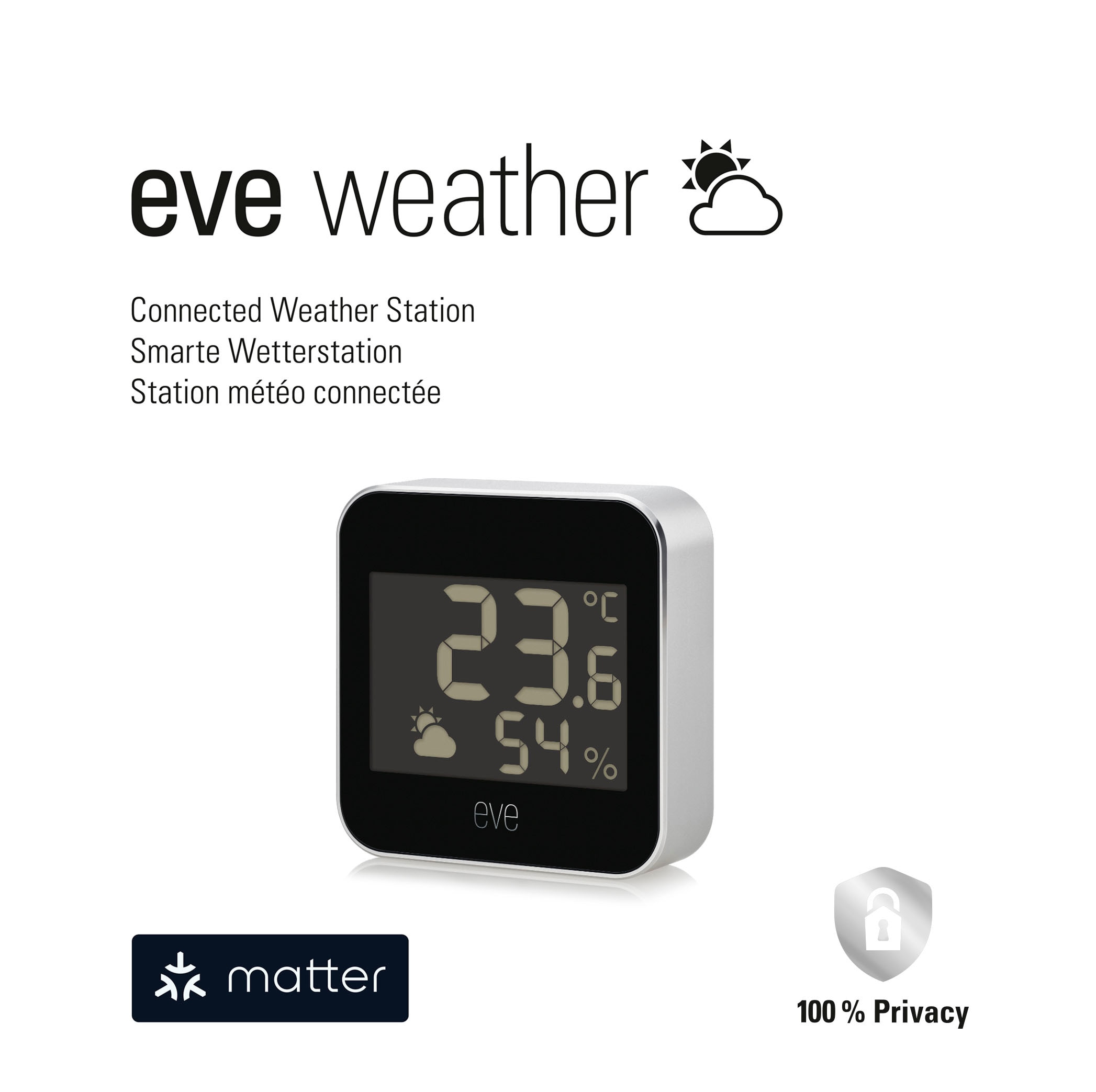 EVE Sensor »Weather (Matter) 2er Pack«, (Packung, 2 St.), Smarte Wetterstation