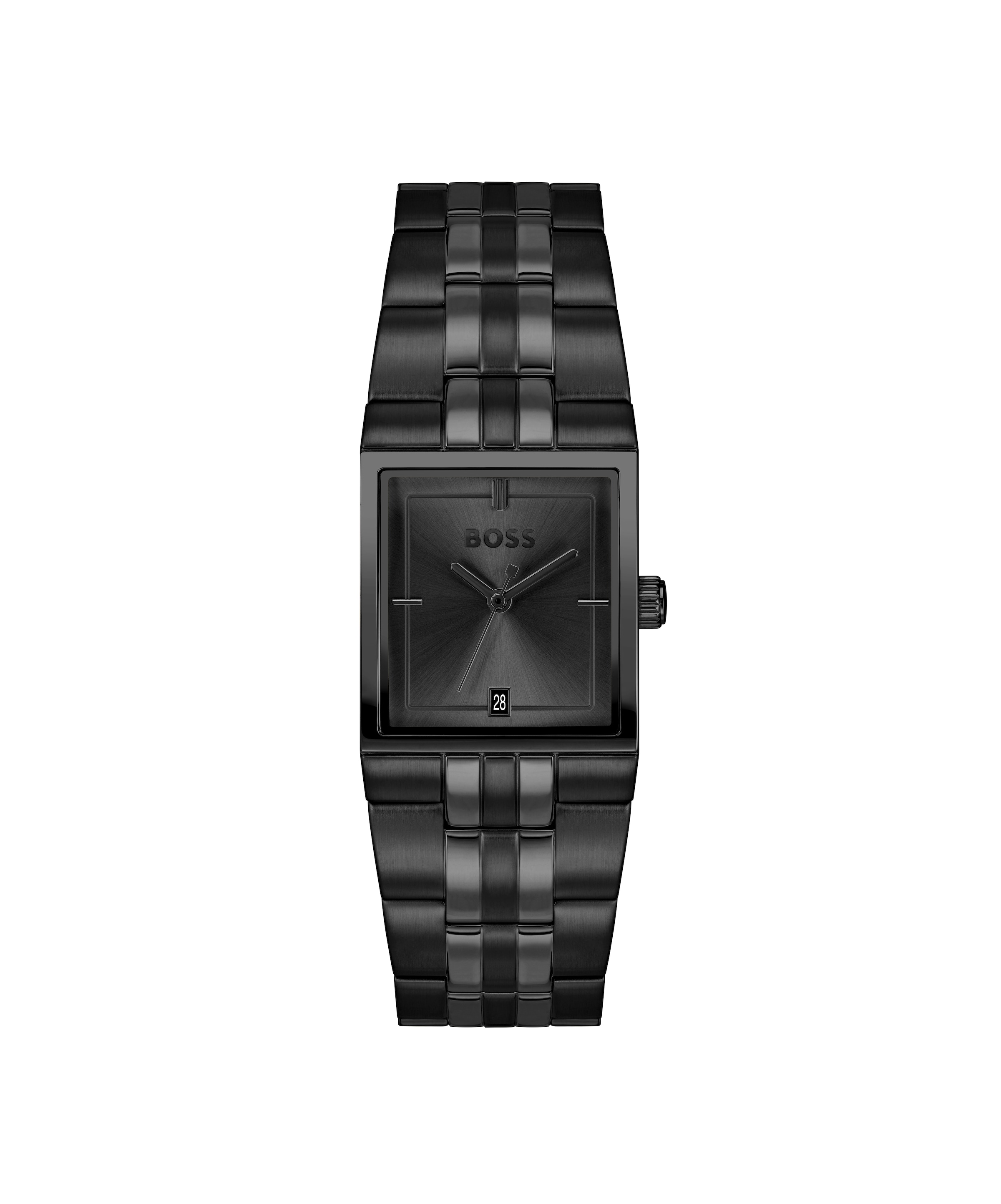 BOSS Quarzuhr »STRIVO« Armbanduhr, Damenuhr, Herrenuhr, Edelstahlarmband, analog, Tag