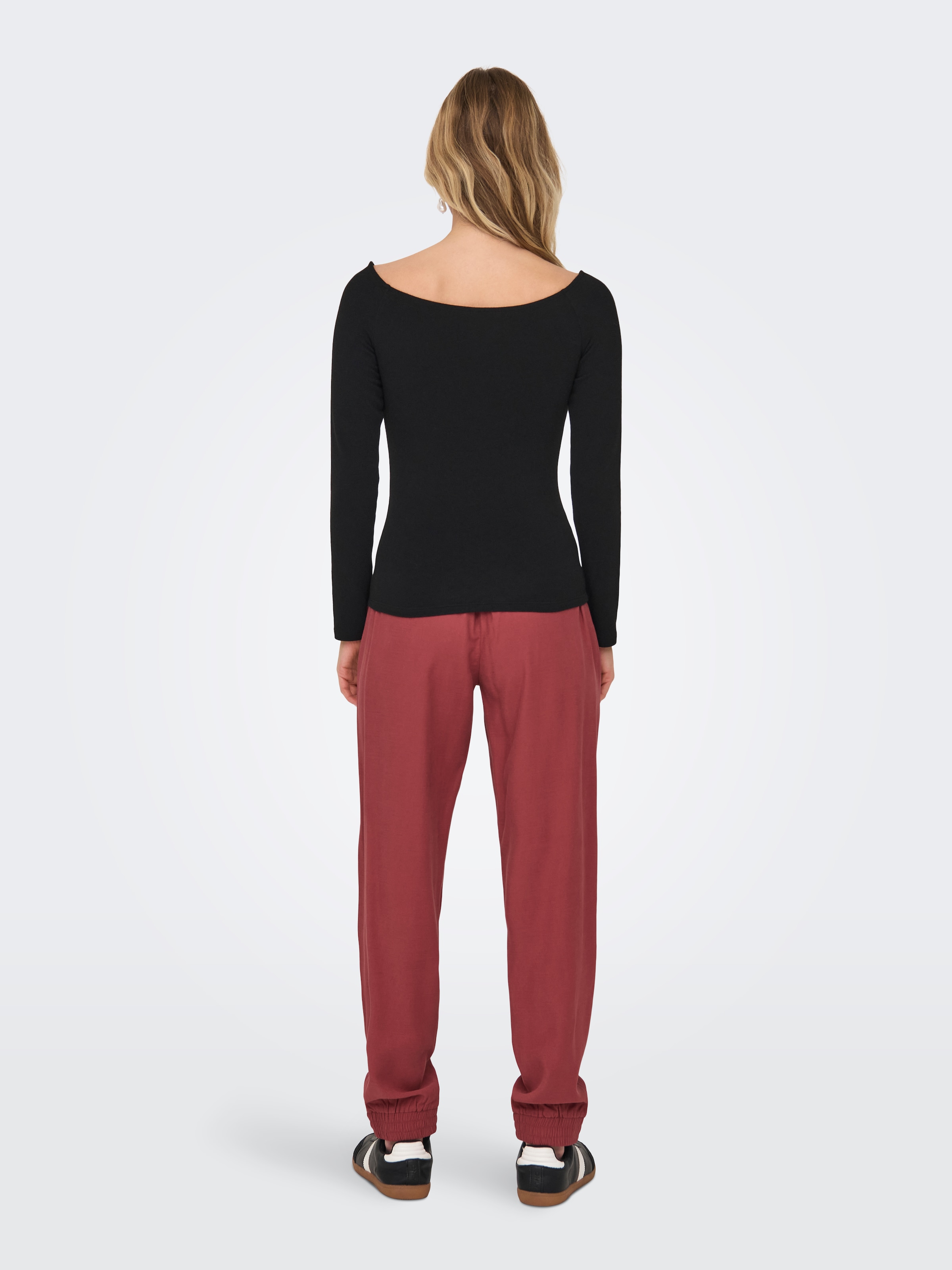 ONLY Langarmshirt »ONLGLAMOUR L/S BOAT NECK TOP BOX CC JRS«