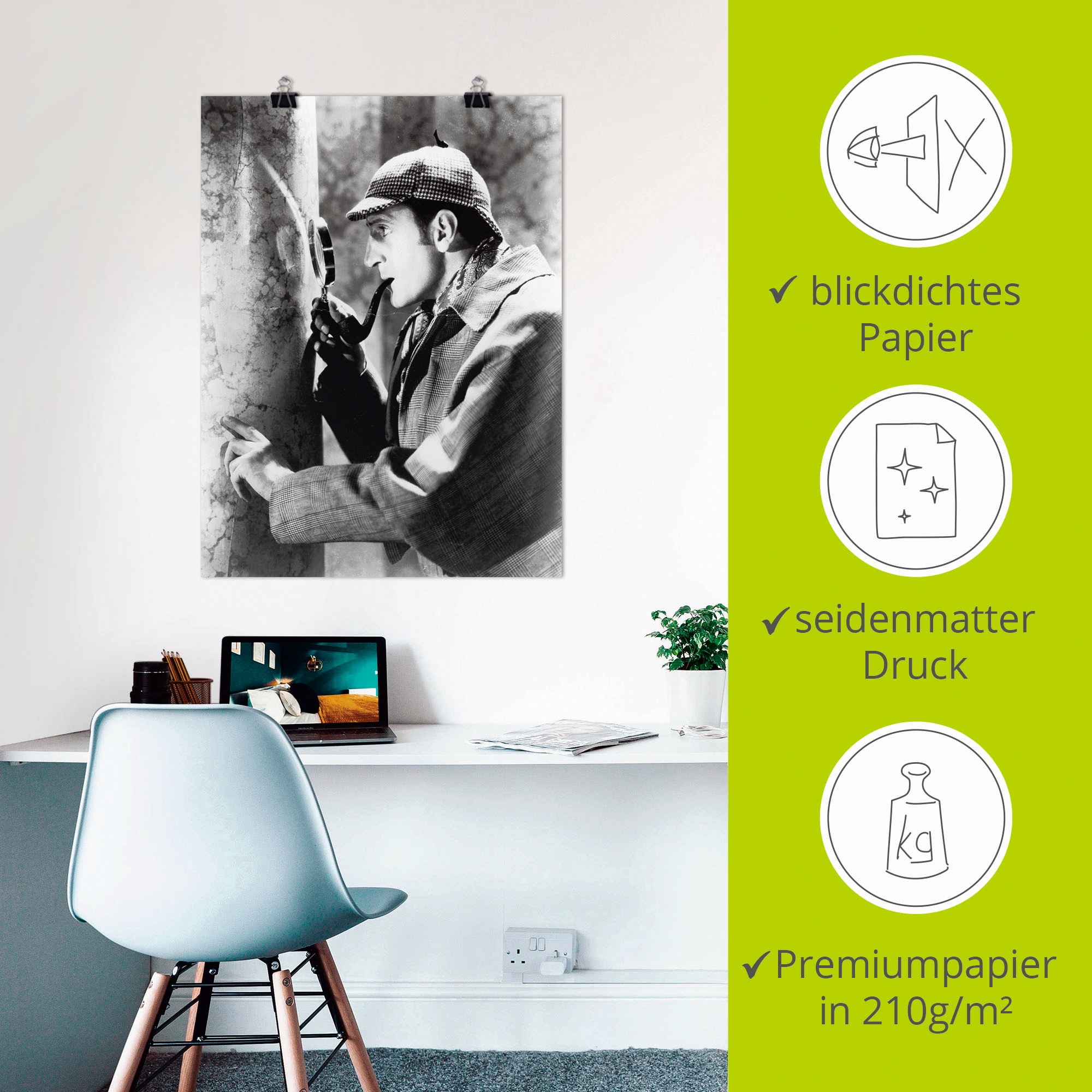 Artland Wandbild »Sherlock Holmes 1939« Film 1 Stk. tlg. als Leinwandbild, Poster in verschied. Größen