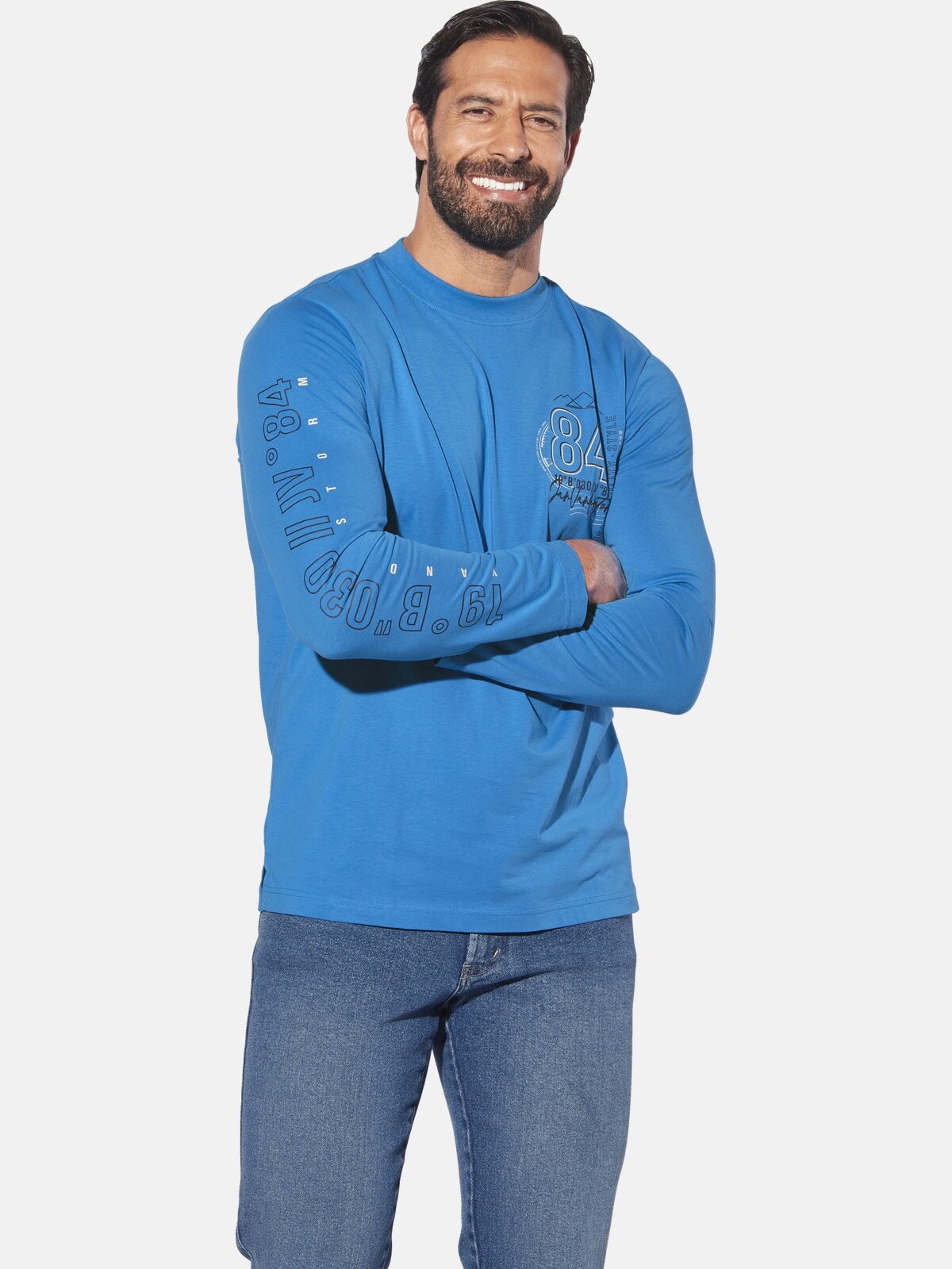 Jan Vanderstorm Langarm-Poloshirt »3er Pack Langarmshirt NORGARD«