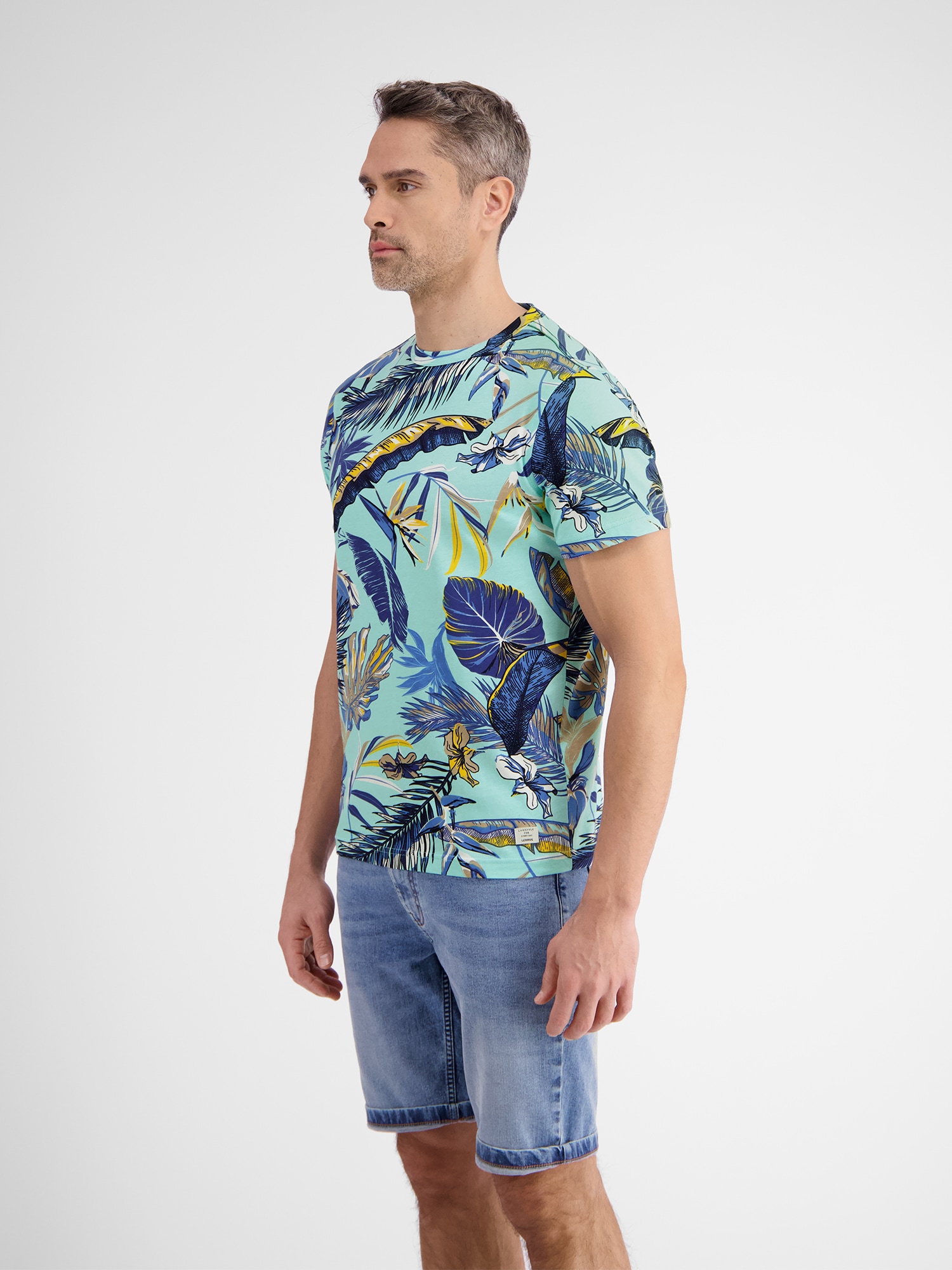 LERROS T-Shirt »LERROS T-Shirt im Hawaiian-Style«