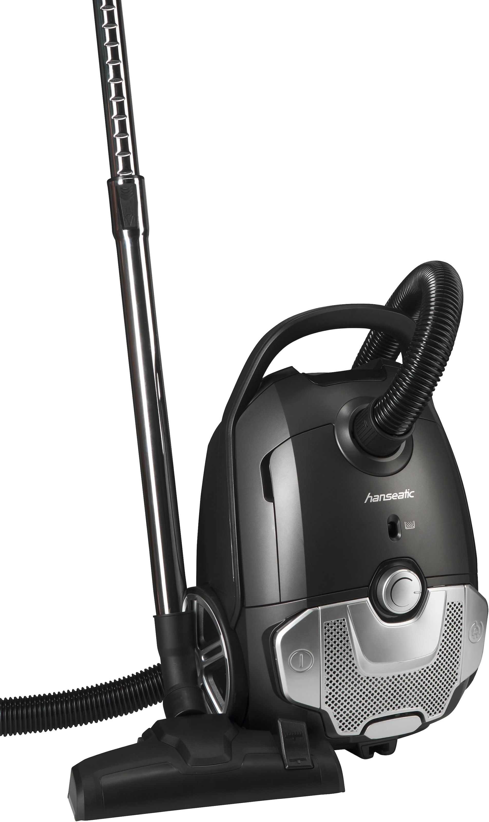 Hanseatic Bodenstaubsauger »HBVC80012WMC, super silence, höhenverstellbares Saugrohr«, 800 W, mit Beutel, sehr großer 12m Aktionsradius, elektronische Saugkraftregulierung