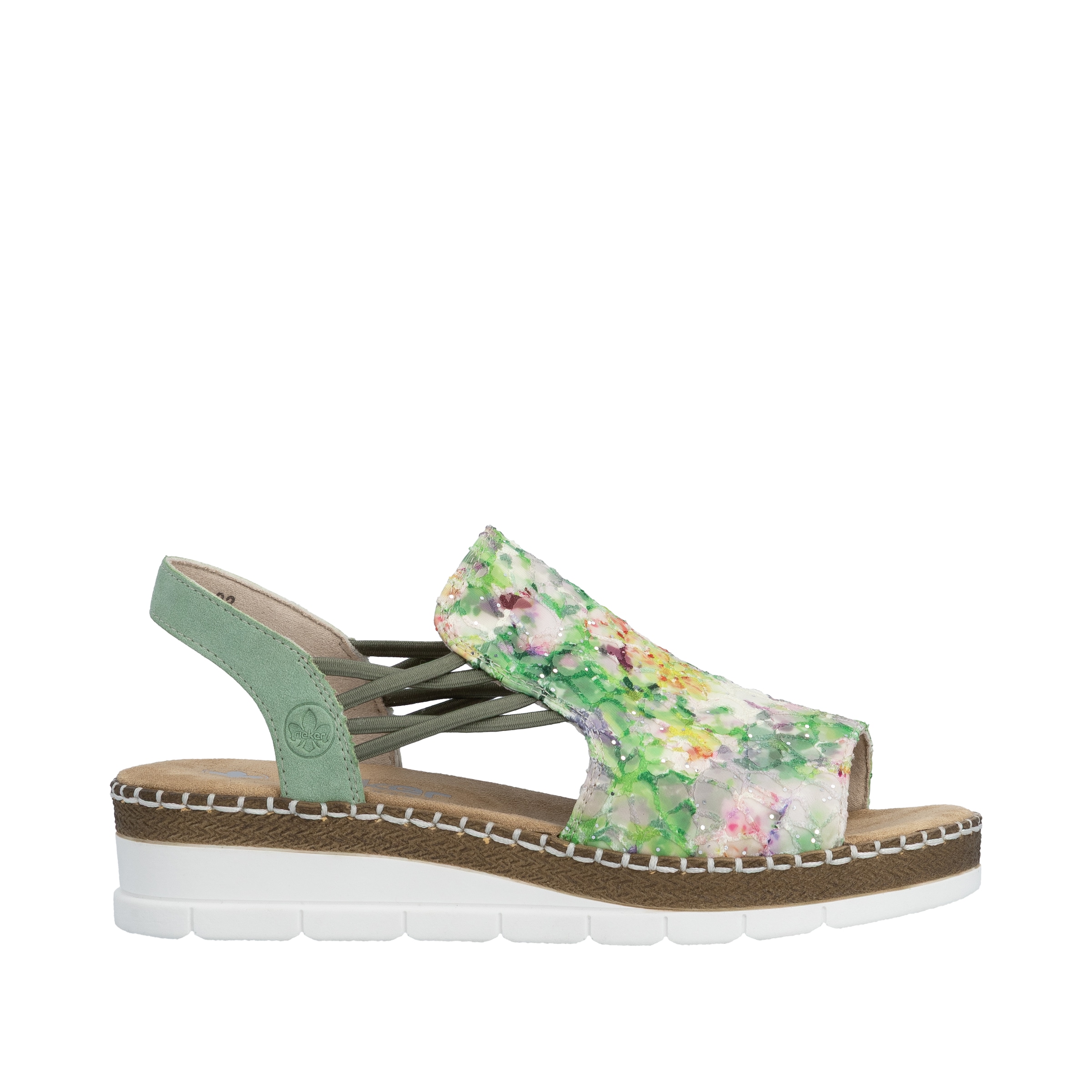 Rieker Sandale  Sommerschuh, Sandalette, Keilabsatz, in modischer Optik