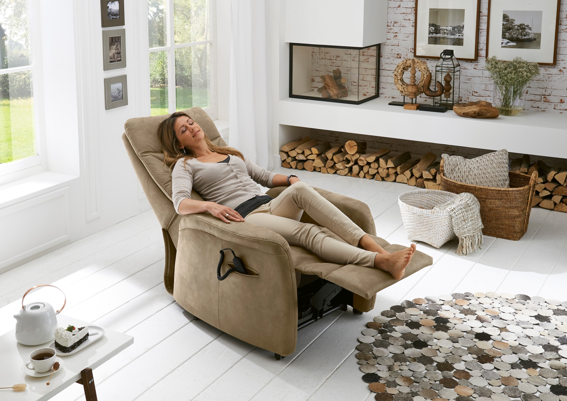 HUKLA Sessel »HU-RV15025« Wahlweise 1- oder 2-motorische Verstellung, inkl. Aufstehhilfe