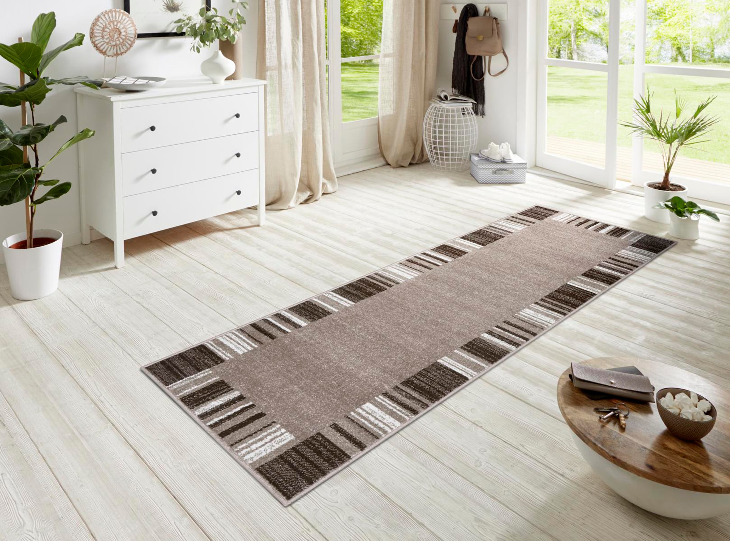 HANSE Home Läufer »Border«, rechteckig, 8 mm Höhe, Bordüren Design, Weich, Robust, Pflegeleicht, ringsum Gekettelt