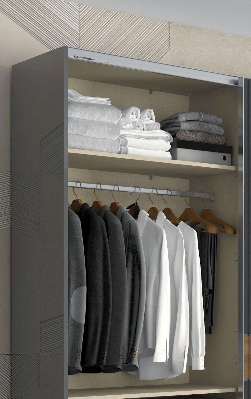 Places of Style Schwebetürenschrank »Onyx«, Spiegelschrank hochwertig UV lackiert, Soft-Close-Funktion