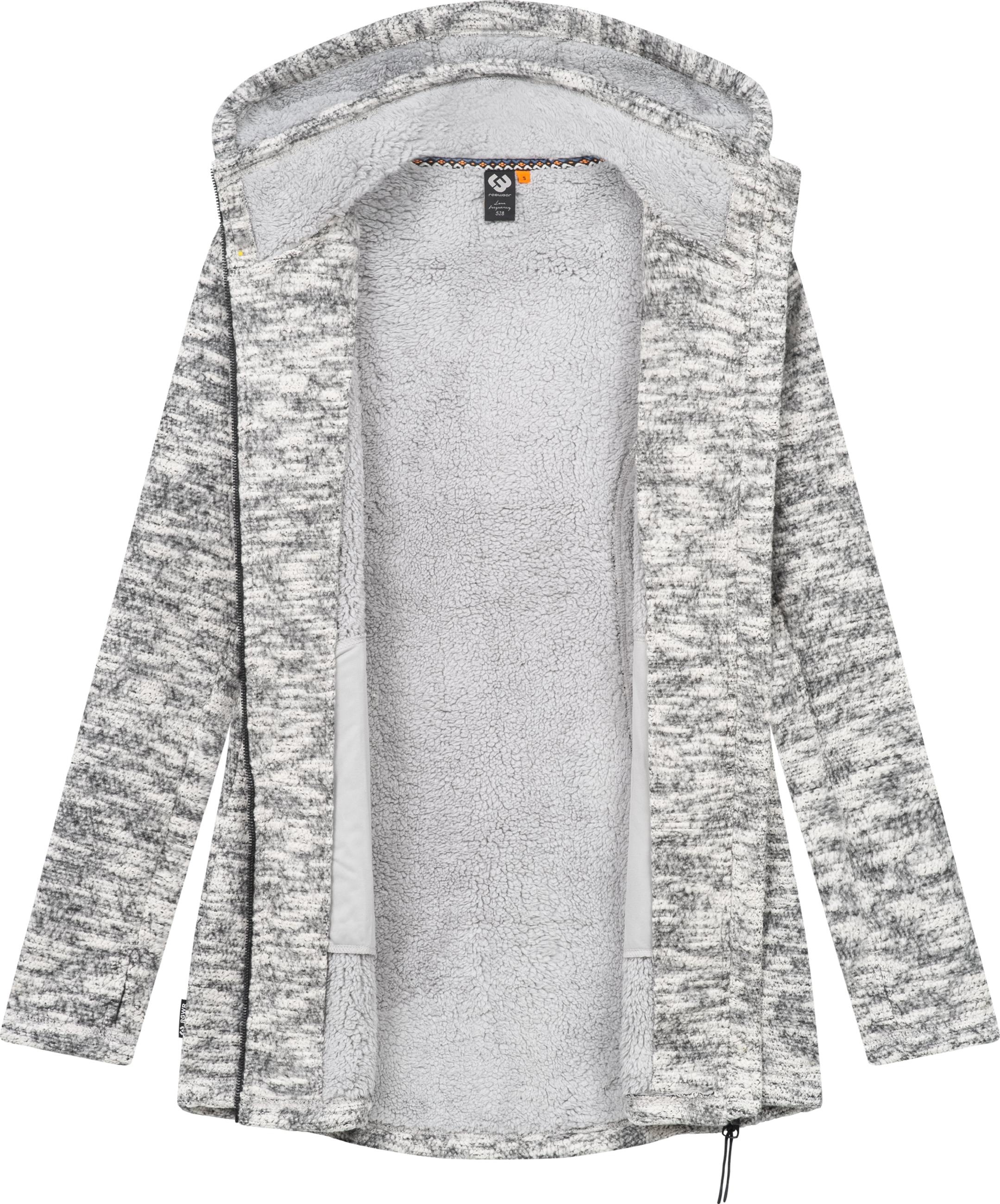 Ragwear Kapuzensweatjacke »Longstrickjacke Leysha Melange«