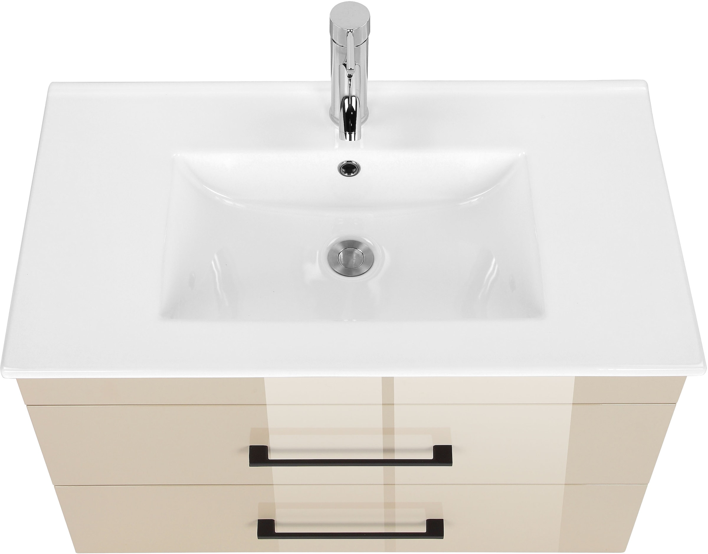 welltime Waschtisch »Florenz Badmöbel Badschrank mit Waschbecken«