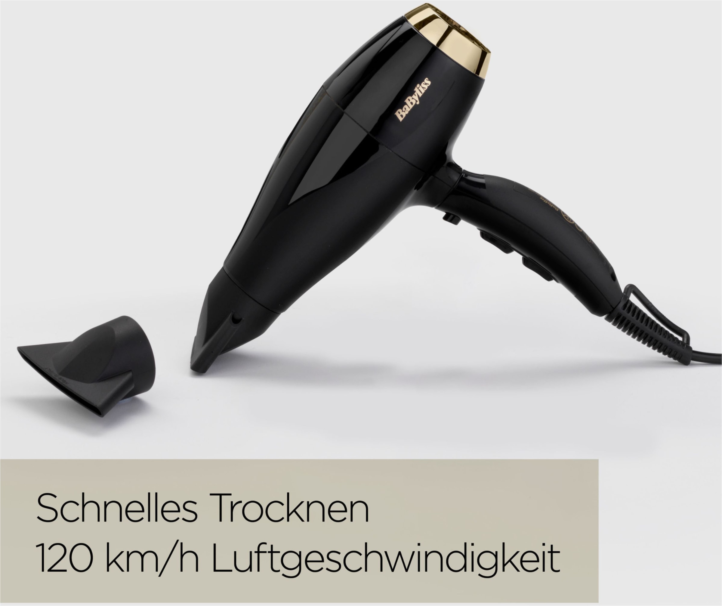 BaByliss Ionic-Haartrockner »BaByliss Super Pro 2300 Profi-Haartrockner, 6714E« 2.300 W 2 Aufsätze 2300W, Ionen-Technologie, Föhn mit 2 Aufsätzen, Made in Italy