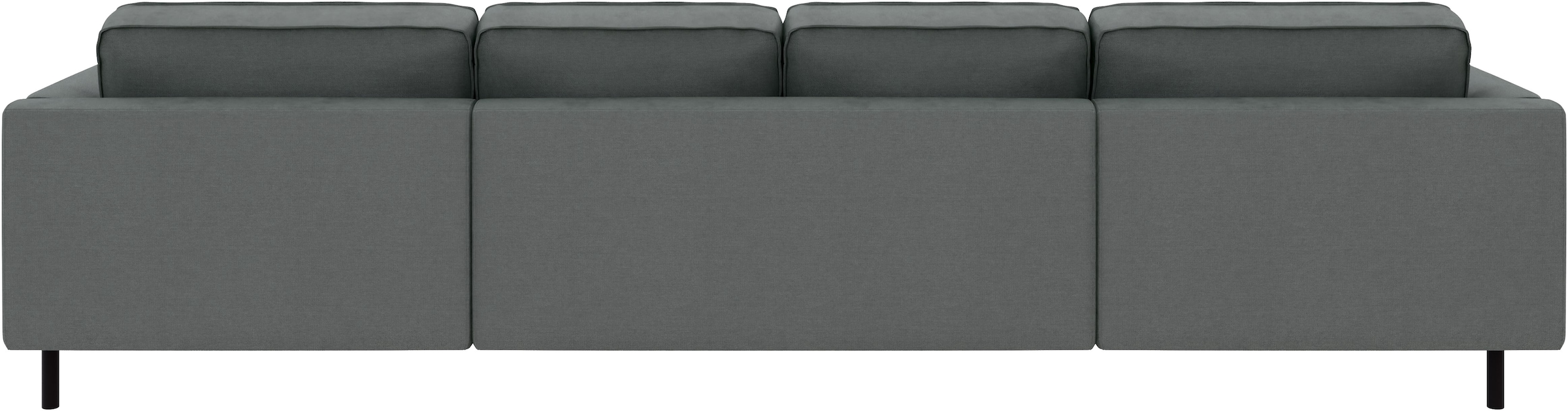 Home affaire Wohnlandschaft »Booster II, whlw. mit Schlaffunktion & Bettkasten, Fuß schwarz« Sofa in U-Form, Breite 305 cm, in Cord oder Struktur LEO o. LINO