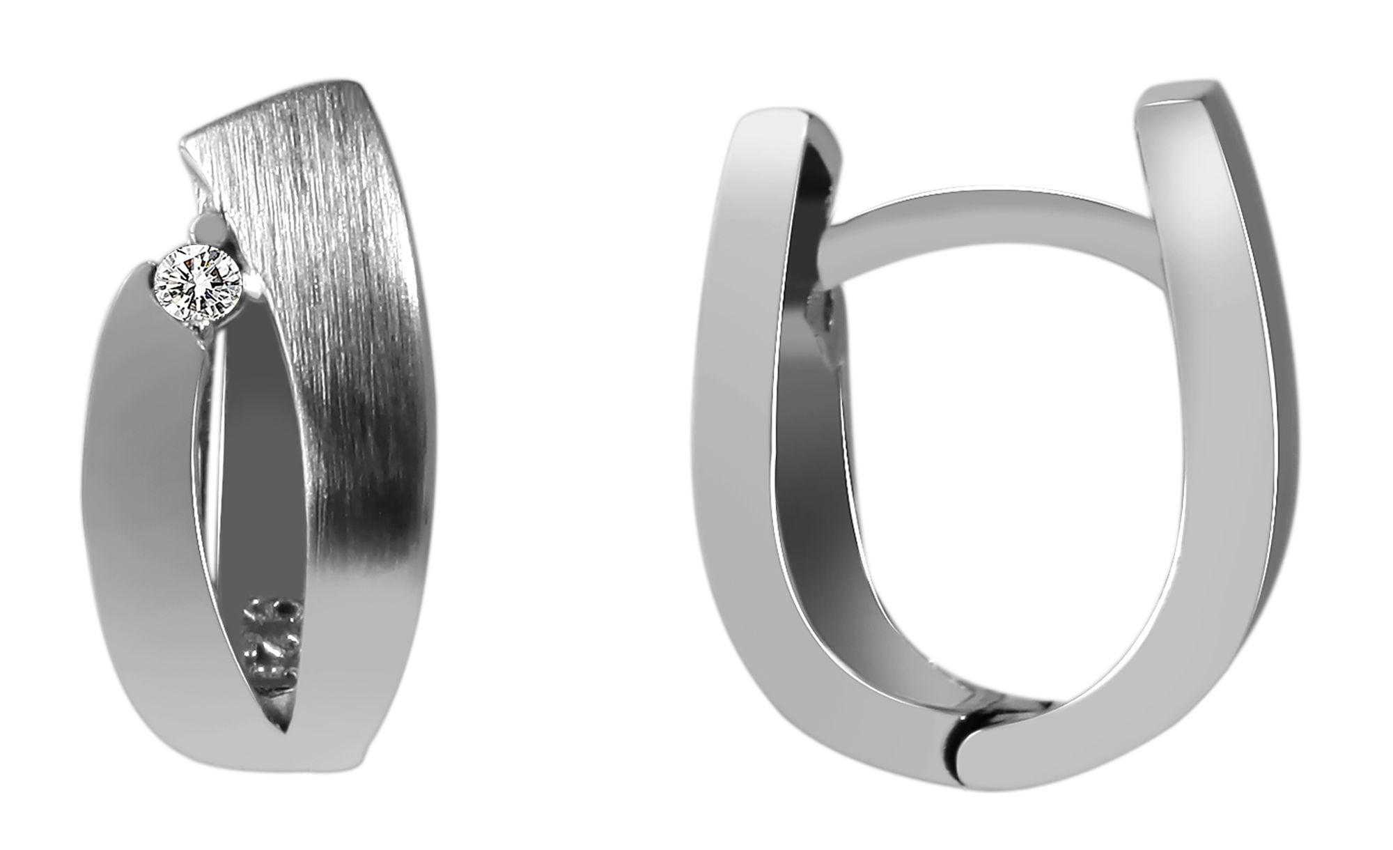 Adelia´s Paar Creolen »Damen Ohrringe ¿ Klappcreole aus 925 Silber«