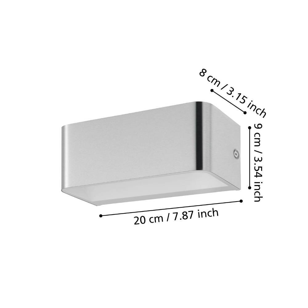 EGLO Wandleuchte »SANIA 4«, 1 flammig, Leuchtmittel LED-Board | LED fest integriert, Wohnzimmer, Esszimmer, Flur, minimalistisch, indirektes Licht, 20x8cm