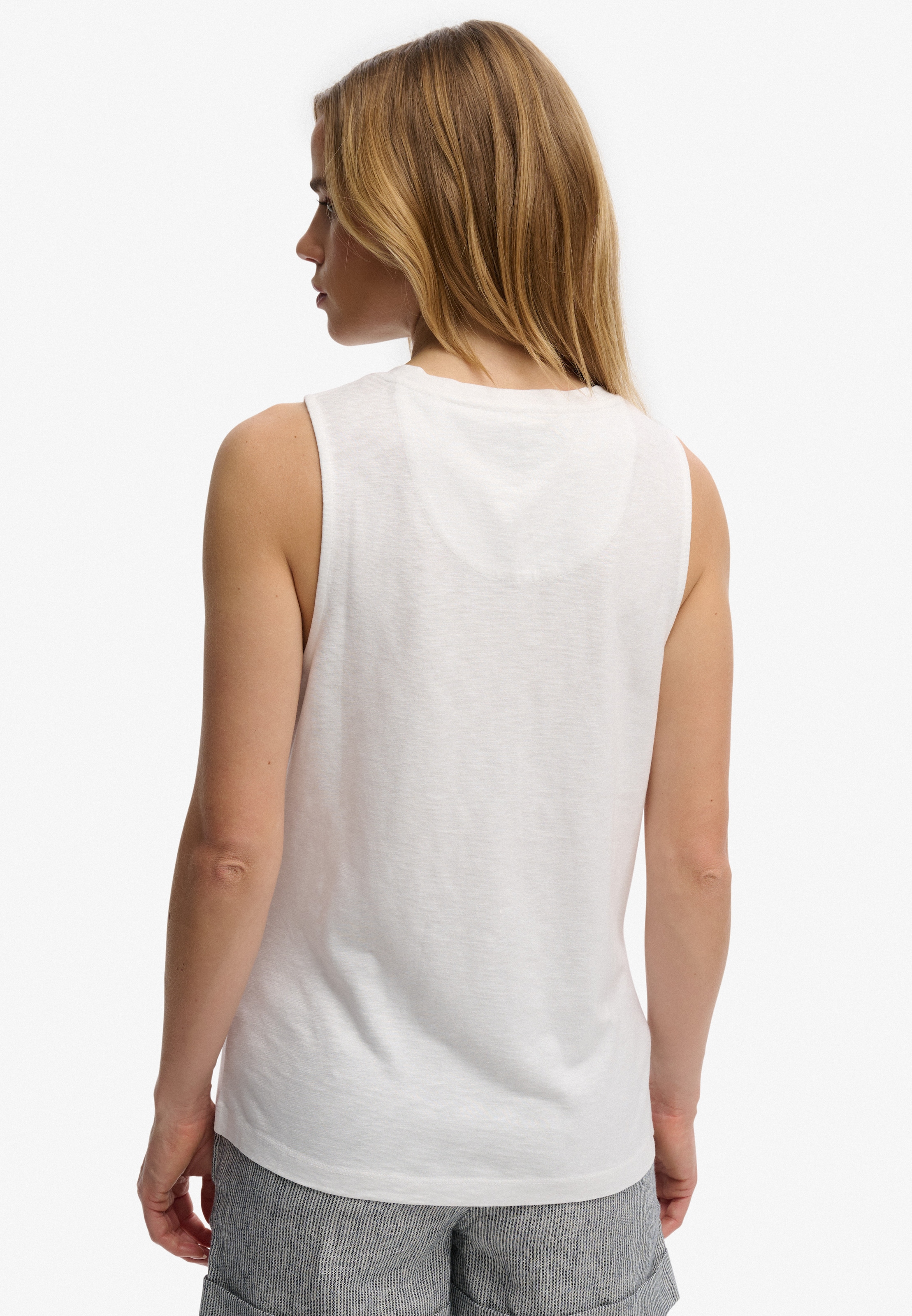Superdry Tanktop »SCOOP NECK TANK« Baumwollmischung, regular fit