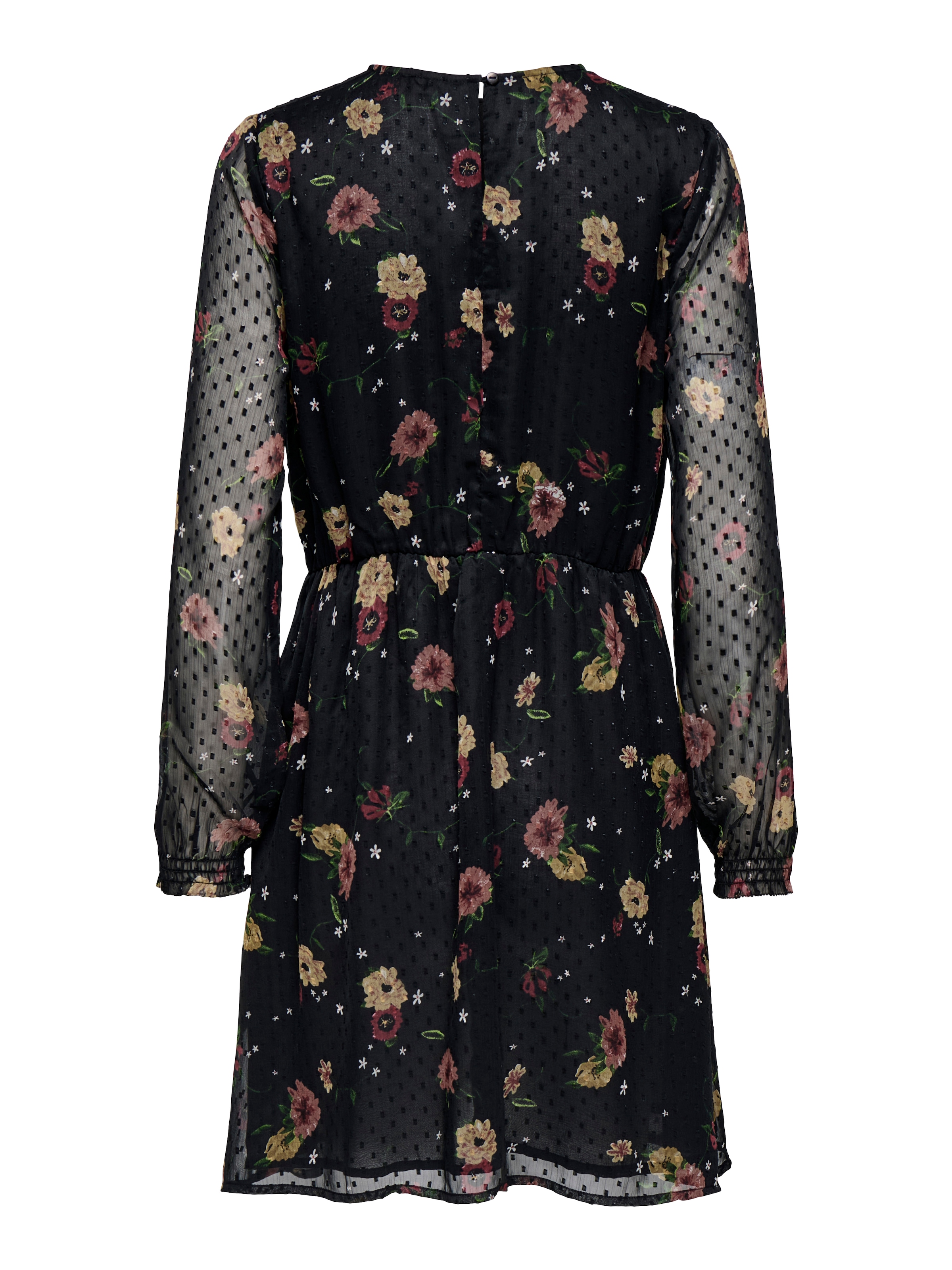 ONLY Druckkleid »ONLELIZA LIFE LS O-NECK DRESS WVN«, Sommerkleid