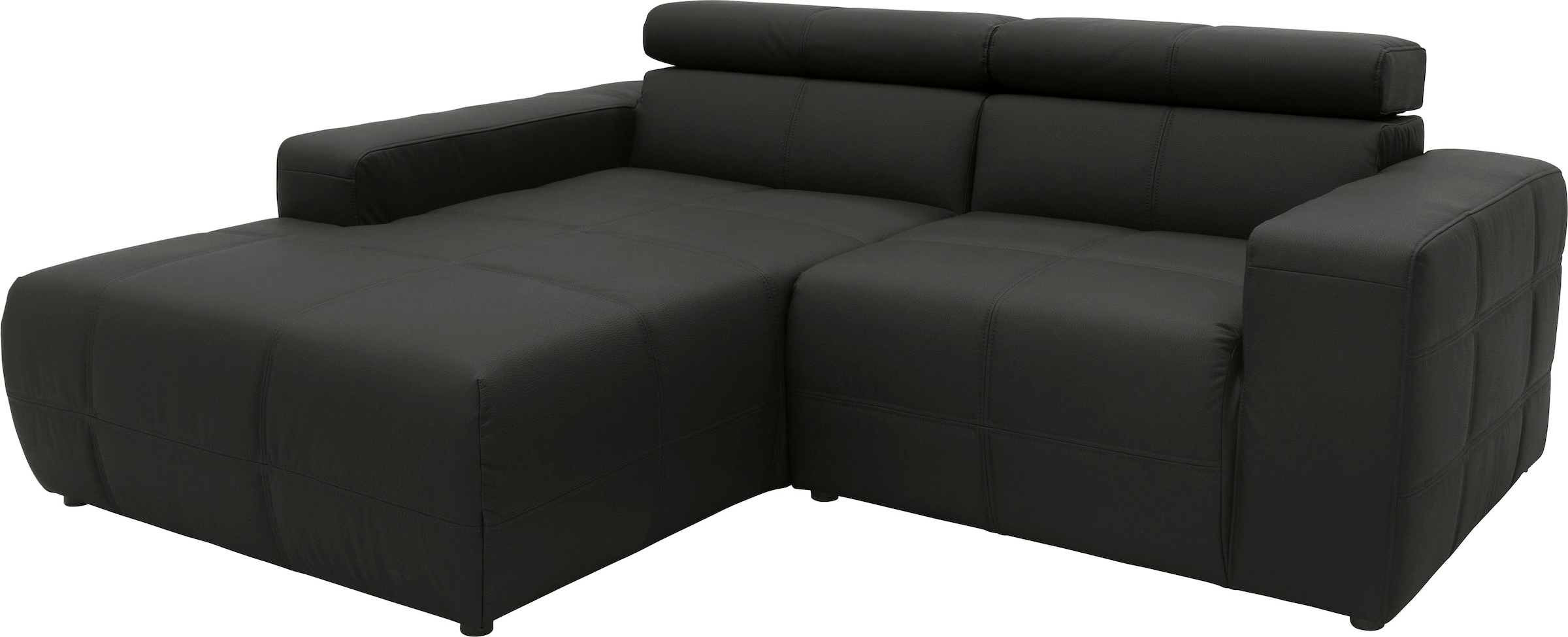 DOMO collection Ecksofa »Brandon kleine Ausführung B/T/H: 214/100/80 cm«, Mit Kopfteilverstellung, auch in Leder und Cord, L-Form