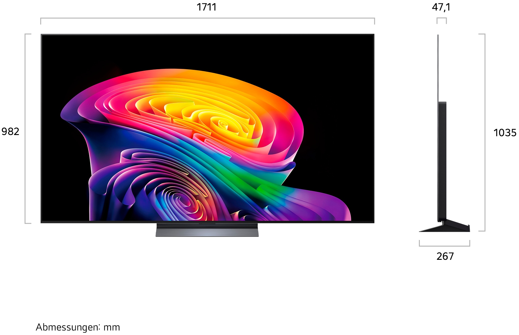 LG OLED-Fernseher »OLED77C68LA« 195 cm/77 ″ Smart-TV