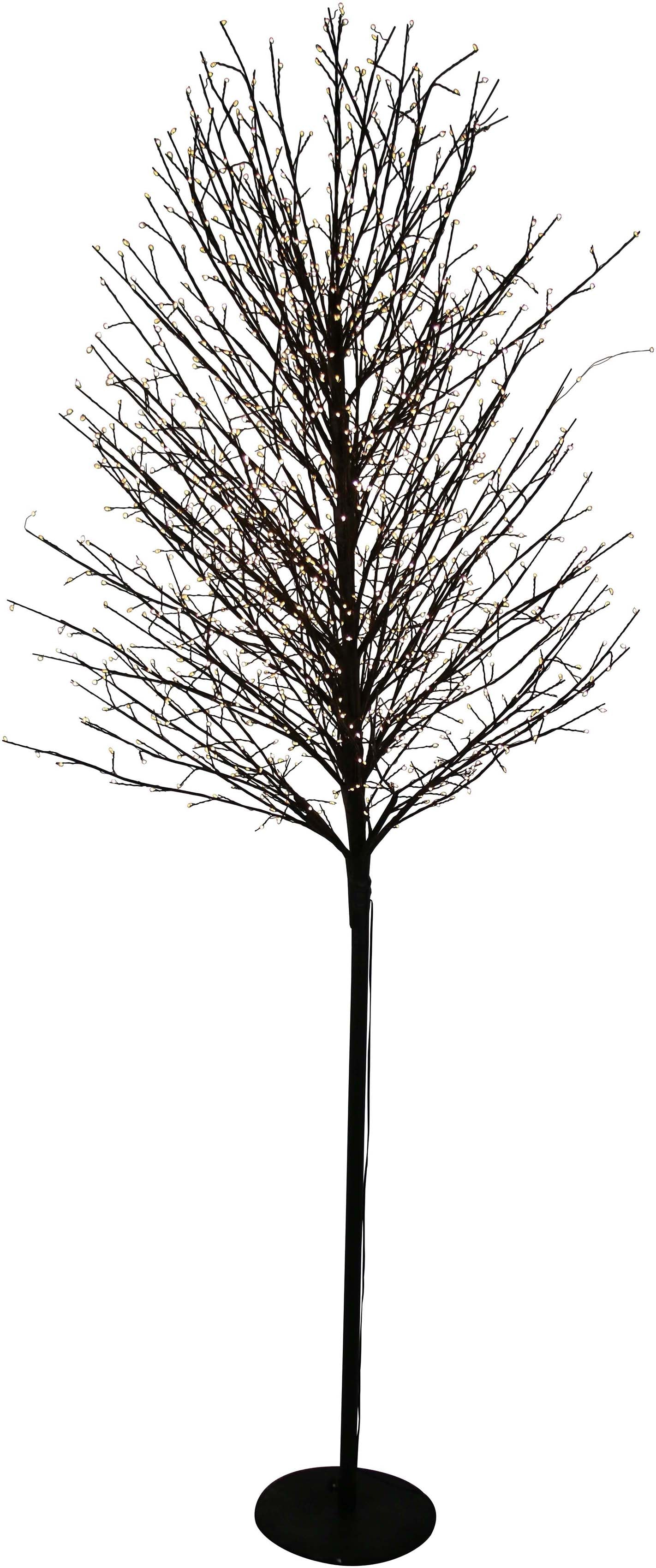 Am Design LED Baum 1 Stk. Warmweiß Weihnachtsdeko aussen in schwarz, Größe Höhe: 210 cm