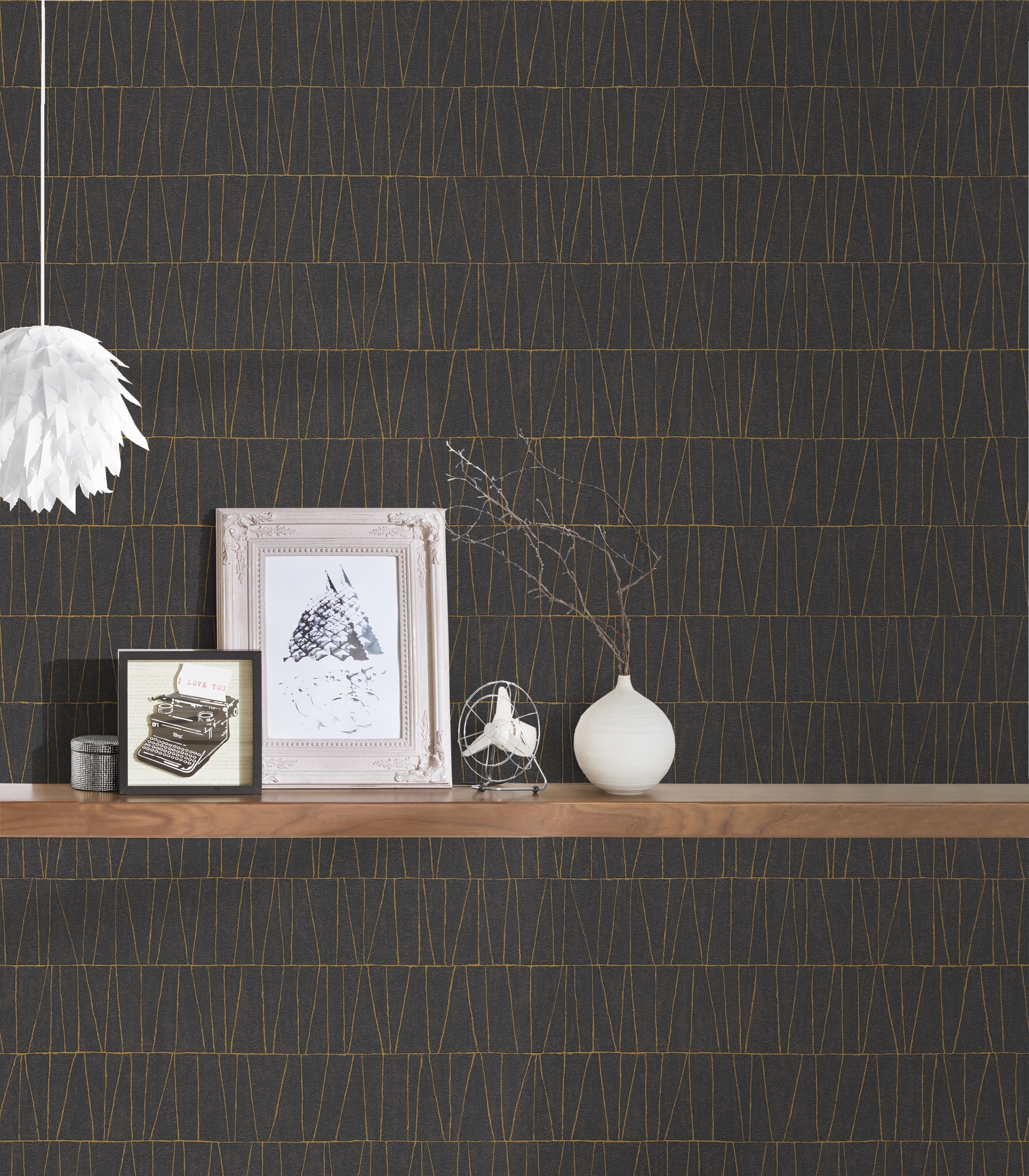 A.S. Création Vliestapete »Jade 2 Grafik-Tapete Mustertapete Metallic-Effekt Dreiecke« glänzend strukturiert Vliestapete geometrisch für Schlafzimmer Küche Wohnzimmer Grafik Flur