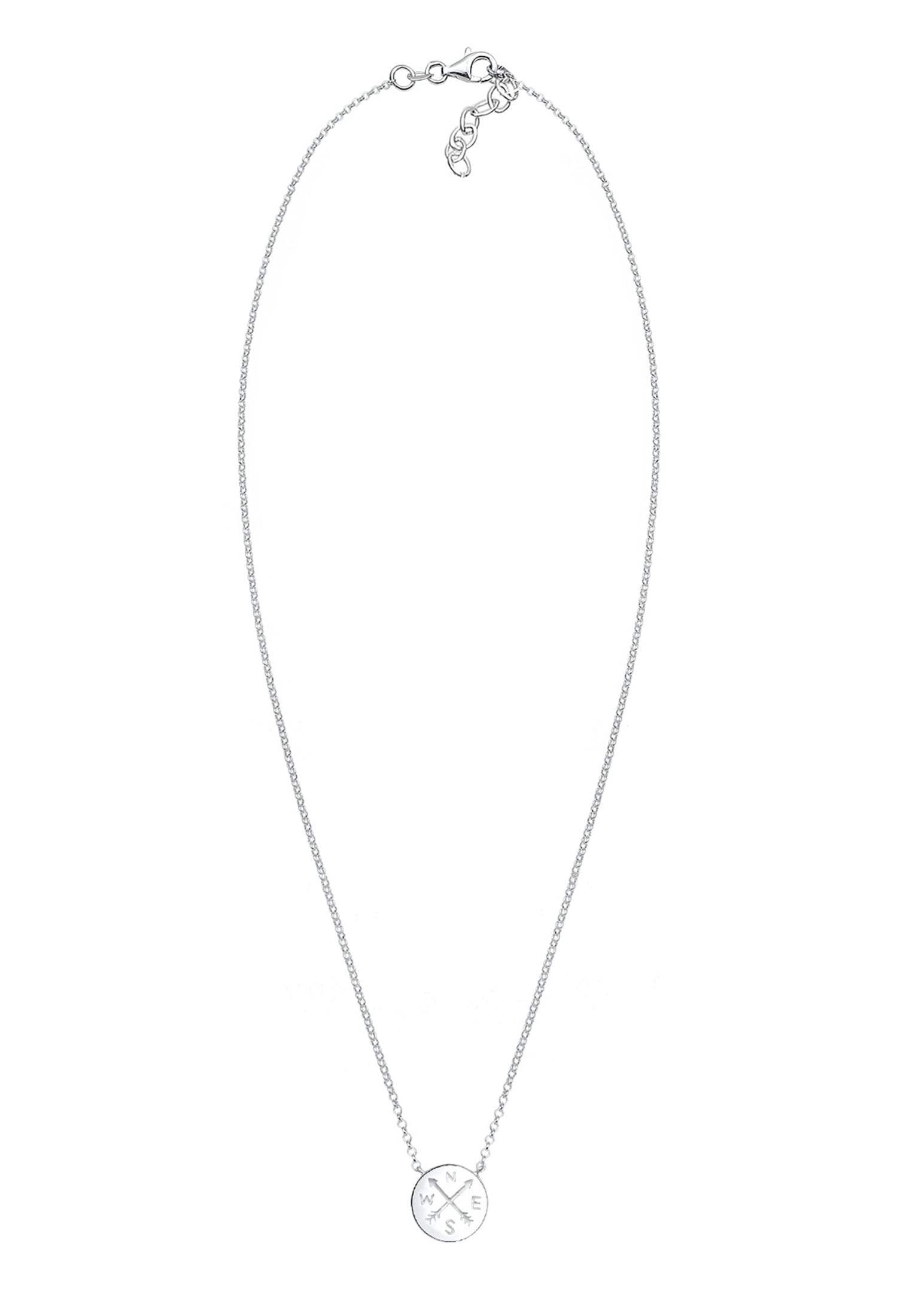 Elli Kette mit Anhänger »Halskette Kompass Traveler Symbol 925 Sterling Silber«