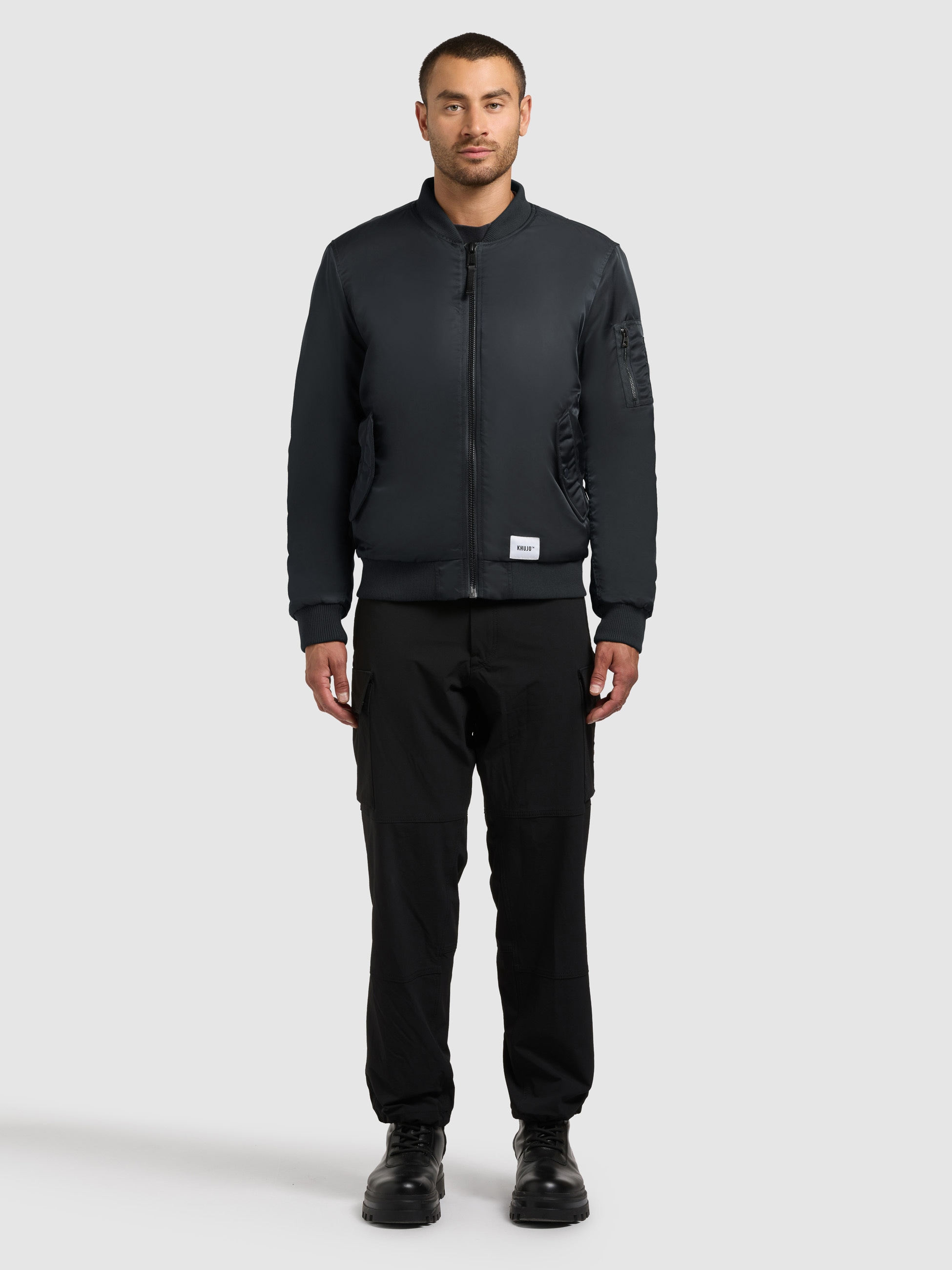 khujo Bomberjacke »ADON« leicht glänzendes Material