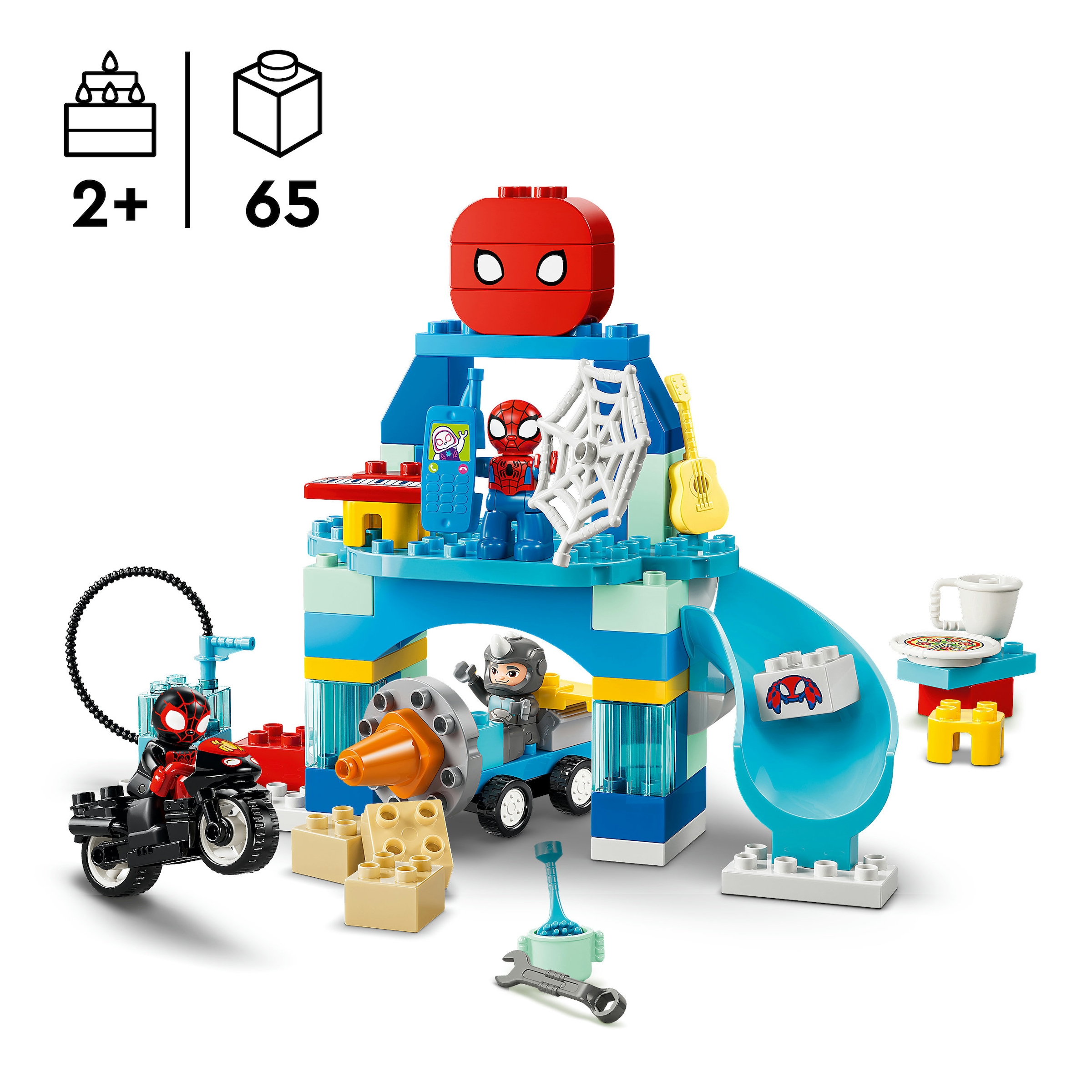 LEGO® Konstruktionsspielsteine »Team Spideys Hauptquartier (10464), LEGO DUPLO Disney« Made in Europe