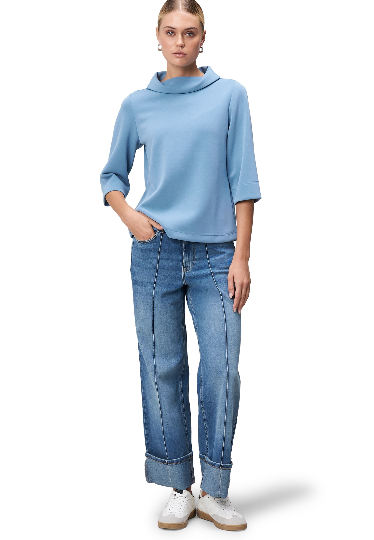 Zero Sweatshirt »Sweatshirt mit weitem Rollkragen«
