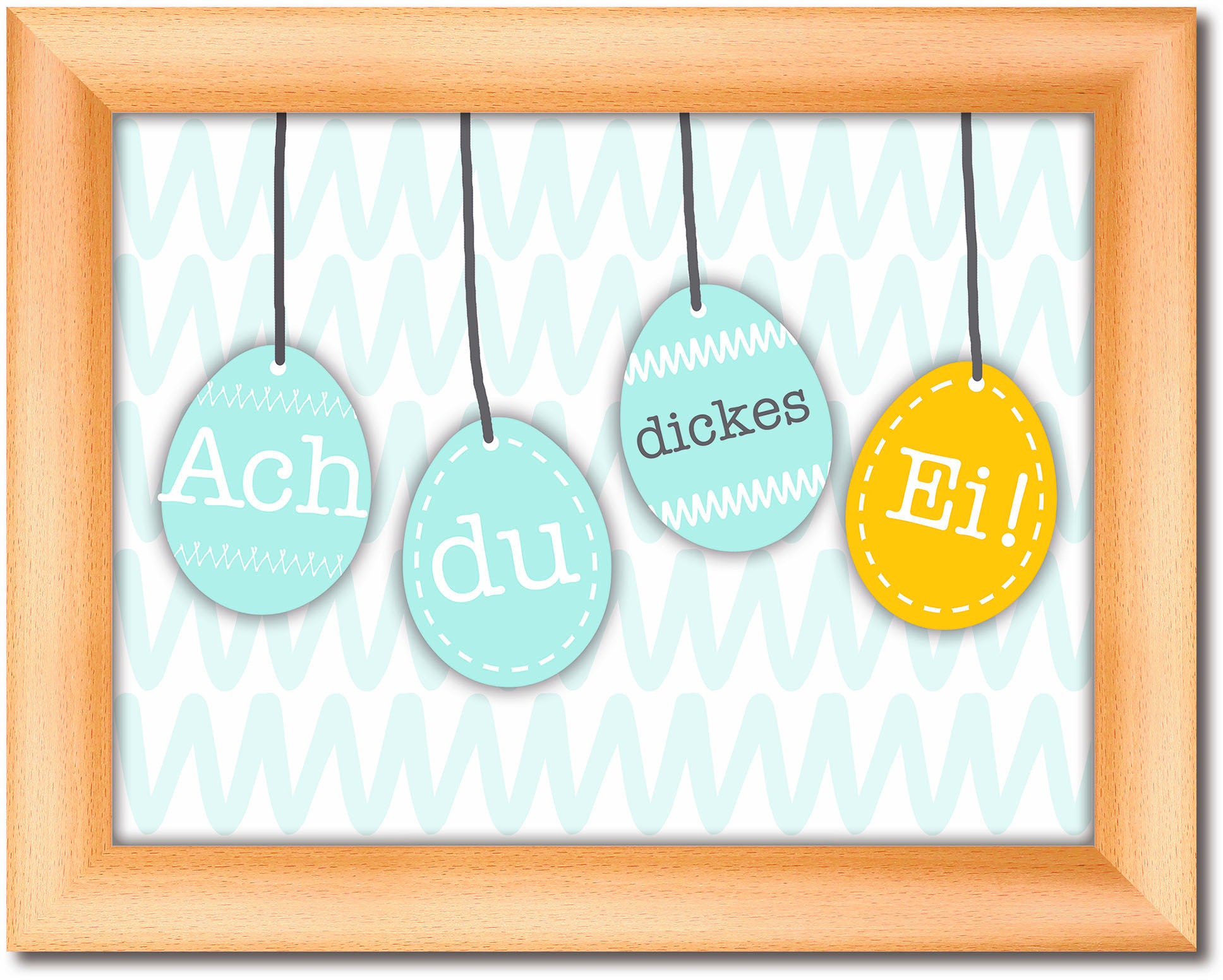 Artland Wandbild »Bunte Ostereier-Kette«, Sprüche & Texte, (1 St.)
