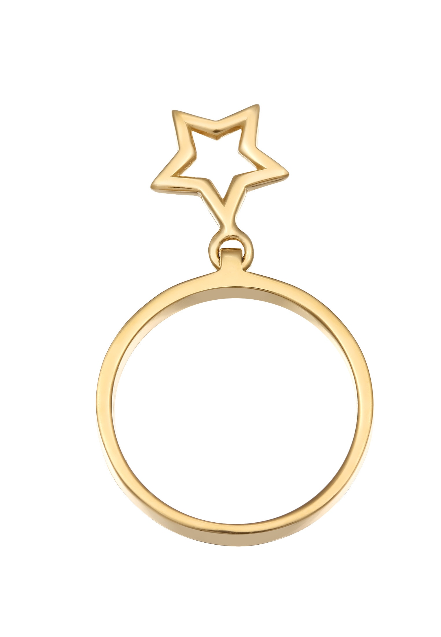 Elli Fingerring »Ring Bandring Stapelring Stern Anhänger 925 Silber«