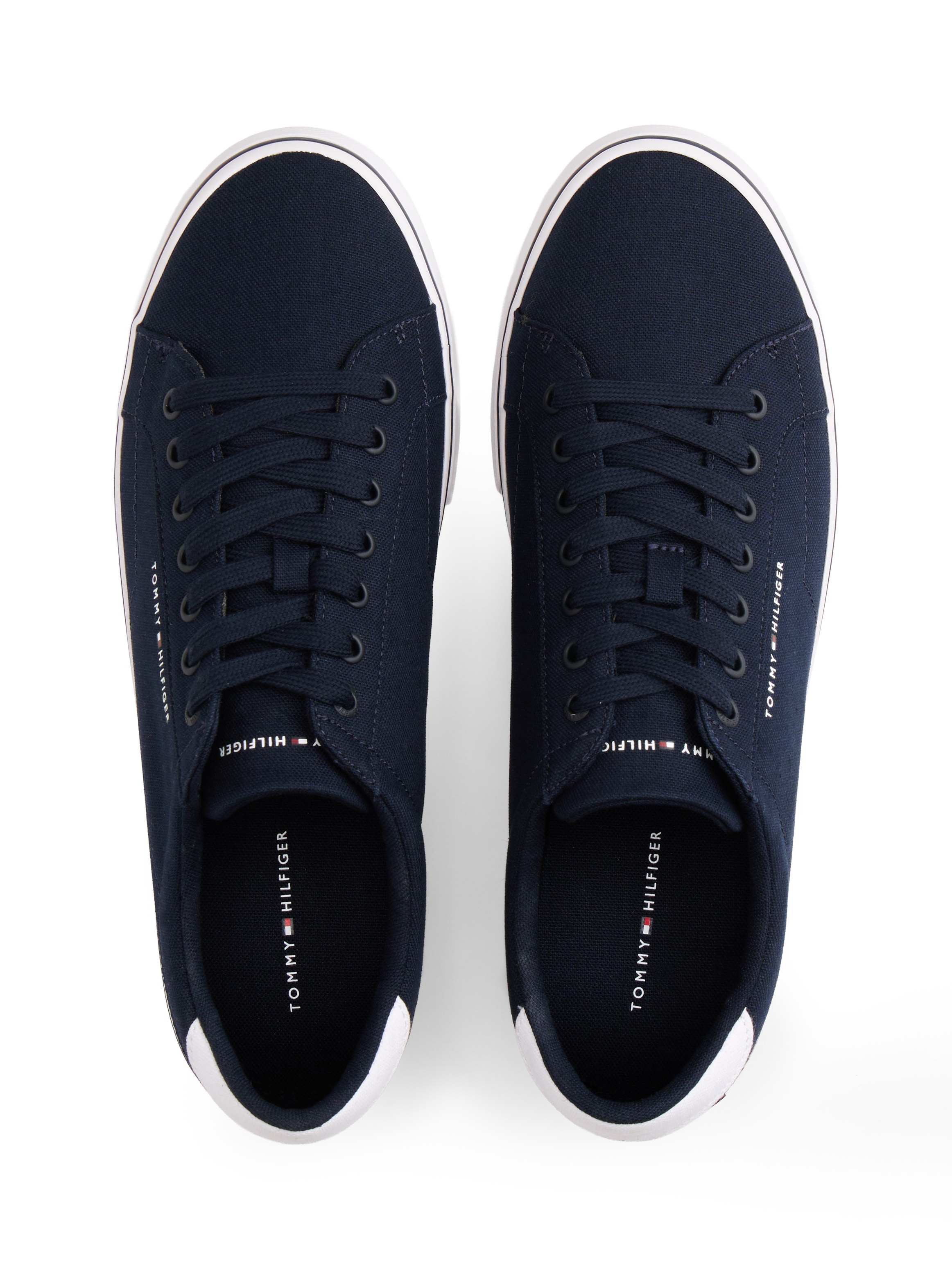 Tommy Hilfiger Sneaker »VULC CORE LONG LACE«  Freizeitschuh, Halbschuh, Schnürschuh mit Kontrastbesatz an der Ferse