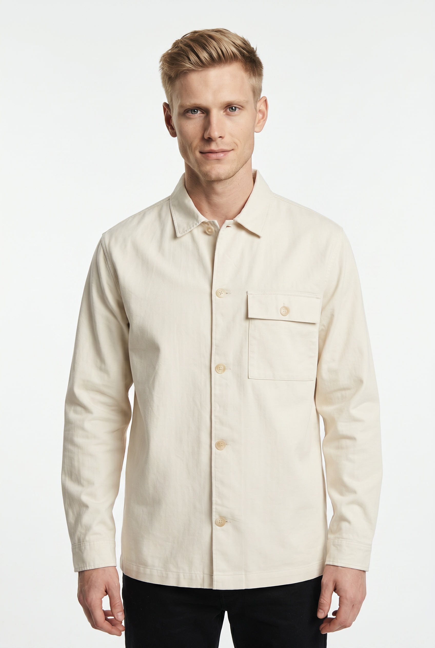 Jack & Jones Langarmhemd »JPRBLATYLER HERRINGBONE L/S OVERSHIRT« mit Brust Tasche