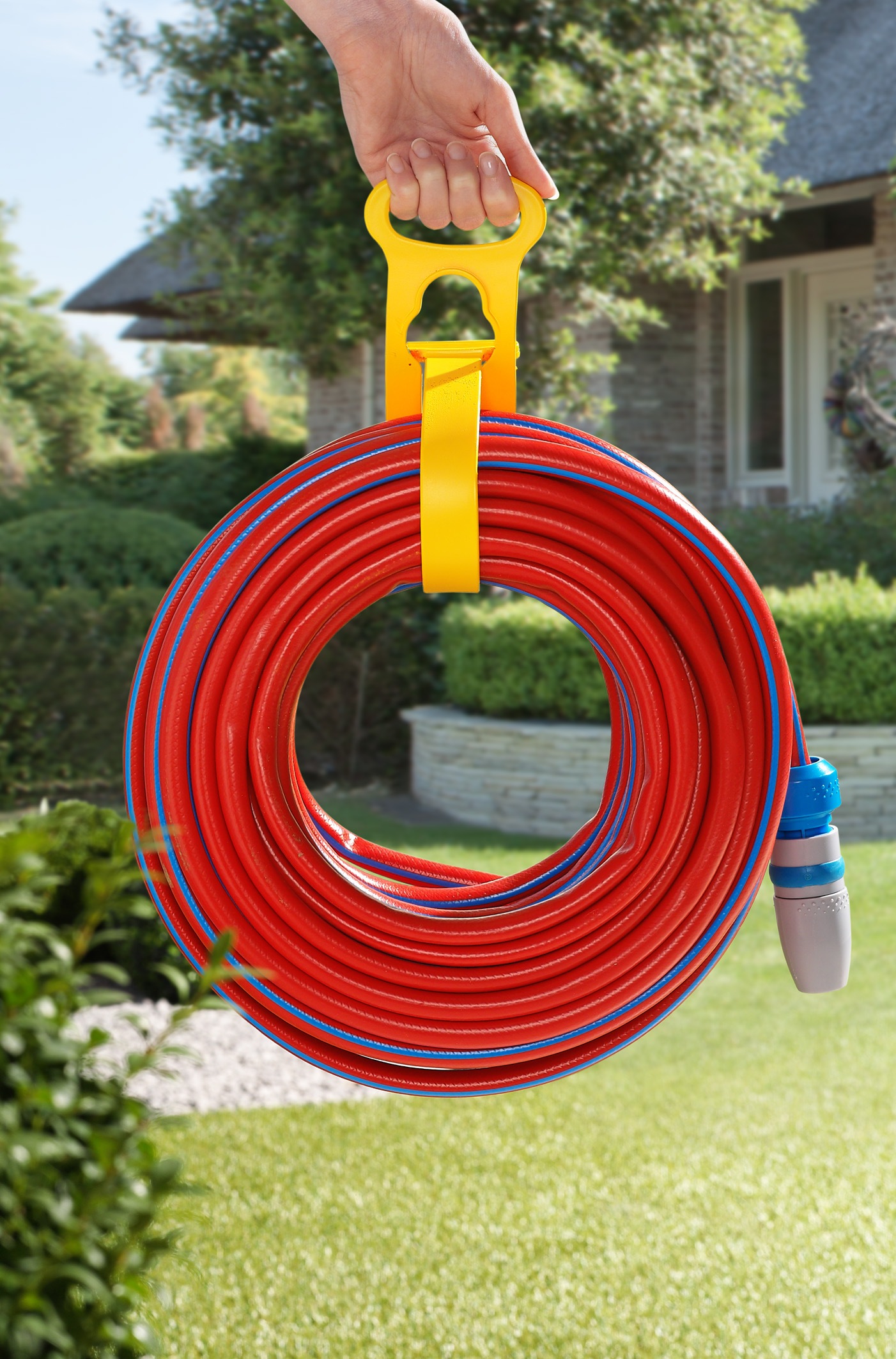 Ruco Schlauchhalterung »Universal-Tragegriff, 3er Set« 3 Stk. tlg. Kabelhalter, Gerätehalter, Transporthilfe, Kabelgurt, Made in Germany