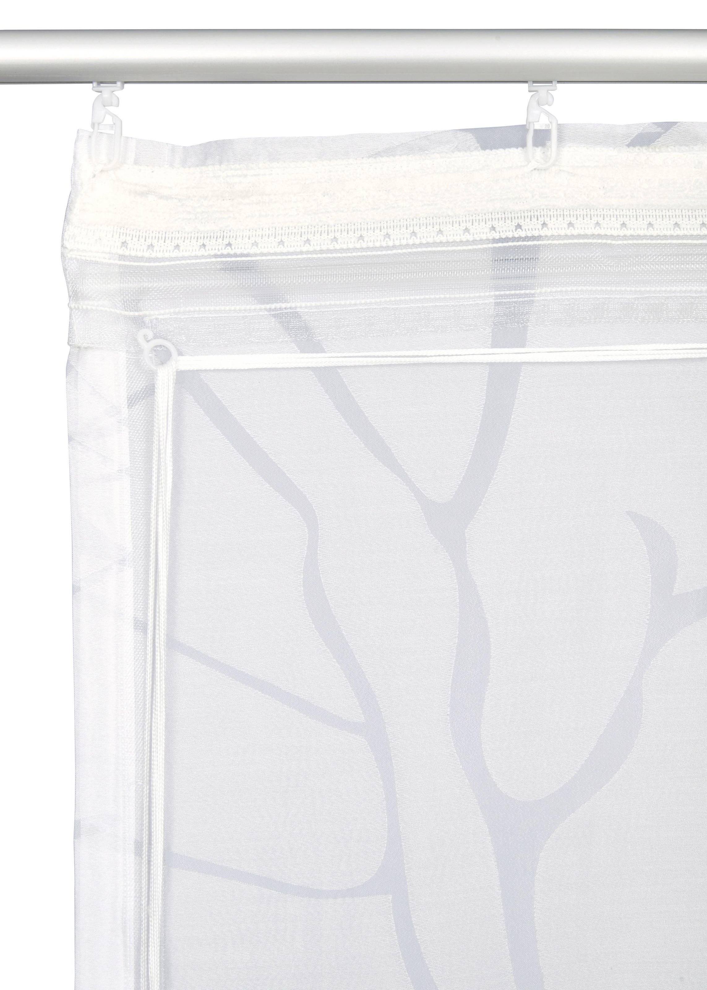 my home Raffrollo »Anna«, mit Klettband, Halbtransparent, Ausbrenner, Viskose