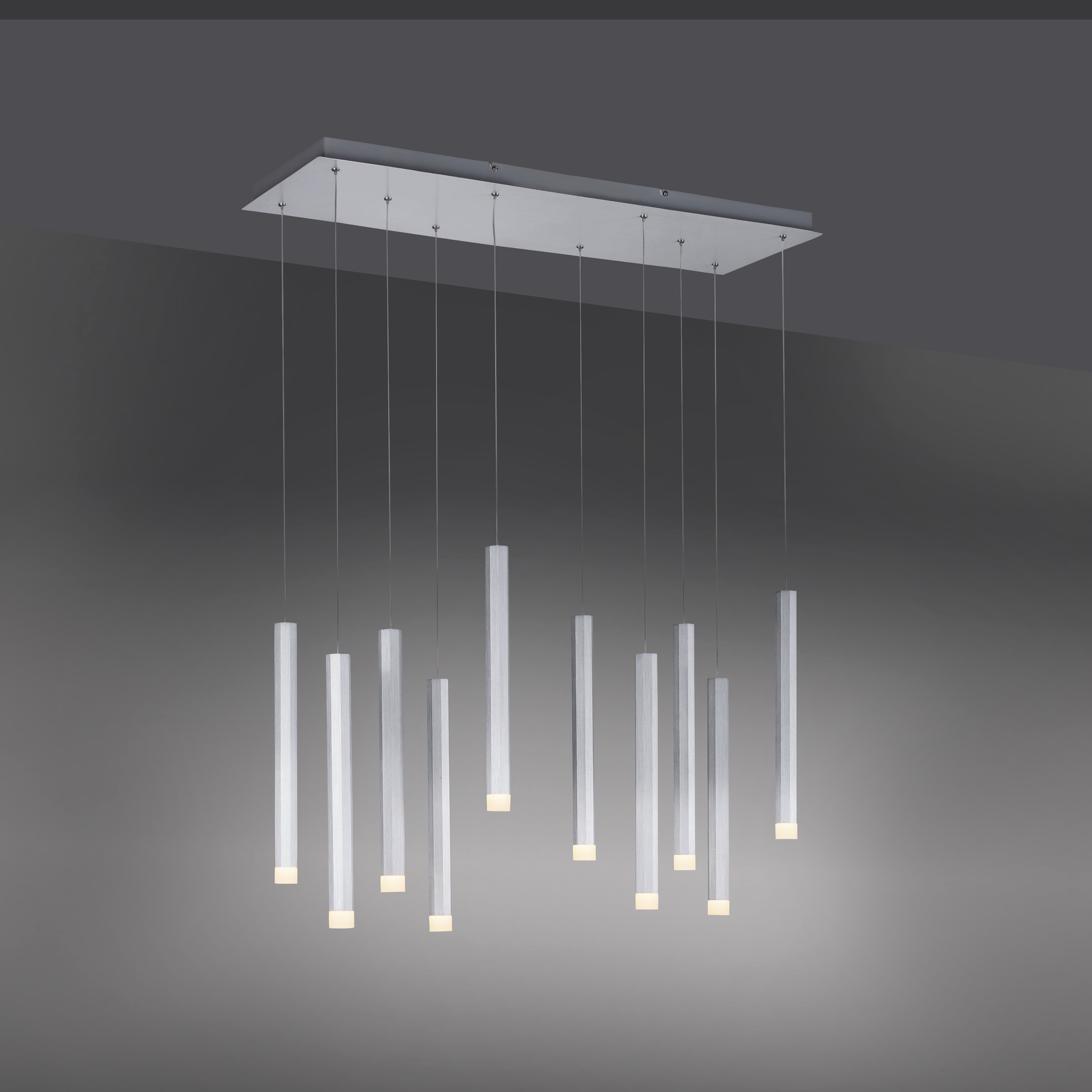 JUST LIGHT Pendelleuchte »BRUNO«, 10 flammig, Leuchtmittel LED-Board | LED fest integriert, LED