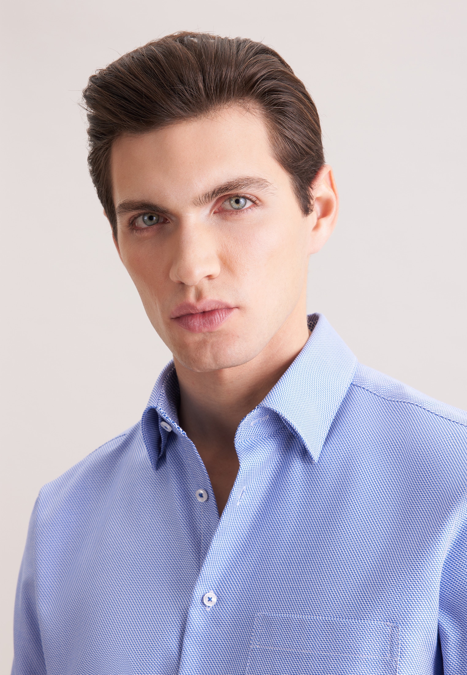 seidensticker Businesshemd »Schwarze Rose« Regular 1/1 Covered-Button-Down-Kragen Struktur