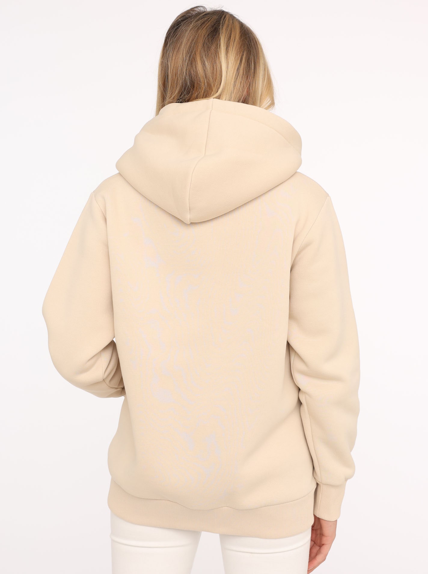 Zwillingsherz Kapuzensweatjacke Leo-Details, Langarm, Reißverschluss, Baumwollmischung