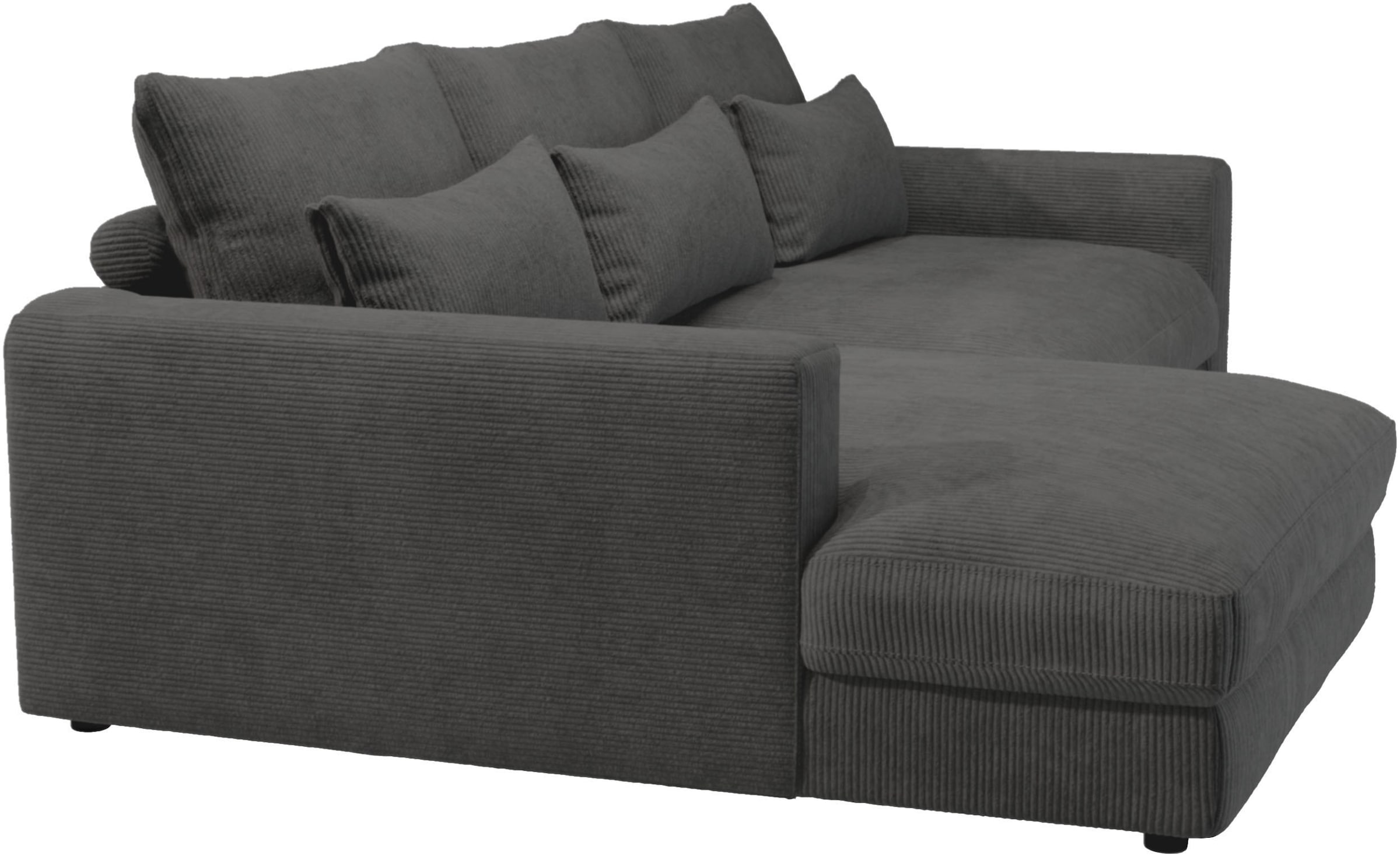 Home affaire Ecksofa »Darwin, viele Kissen, extra tiefe Sitzfläche, 271/89/171 (B(H/T)«, gemütlich und weich, L-Form, mit extra softem Sitzkomfort, Cord