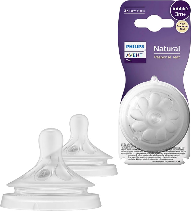Philips AVENT Flaschensauger »Natural Response SCY964/02«, 2 Stück mit Anti-colic-Ventil, ab dem 3. Monat