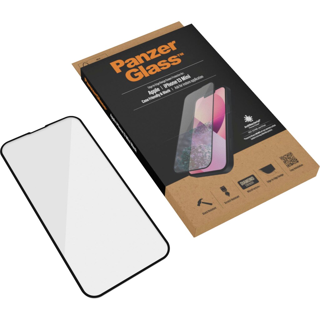 PanzerGlass Displayschutzfolie »PanzerGlass E2E CF für iPhone 13 mini«