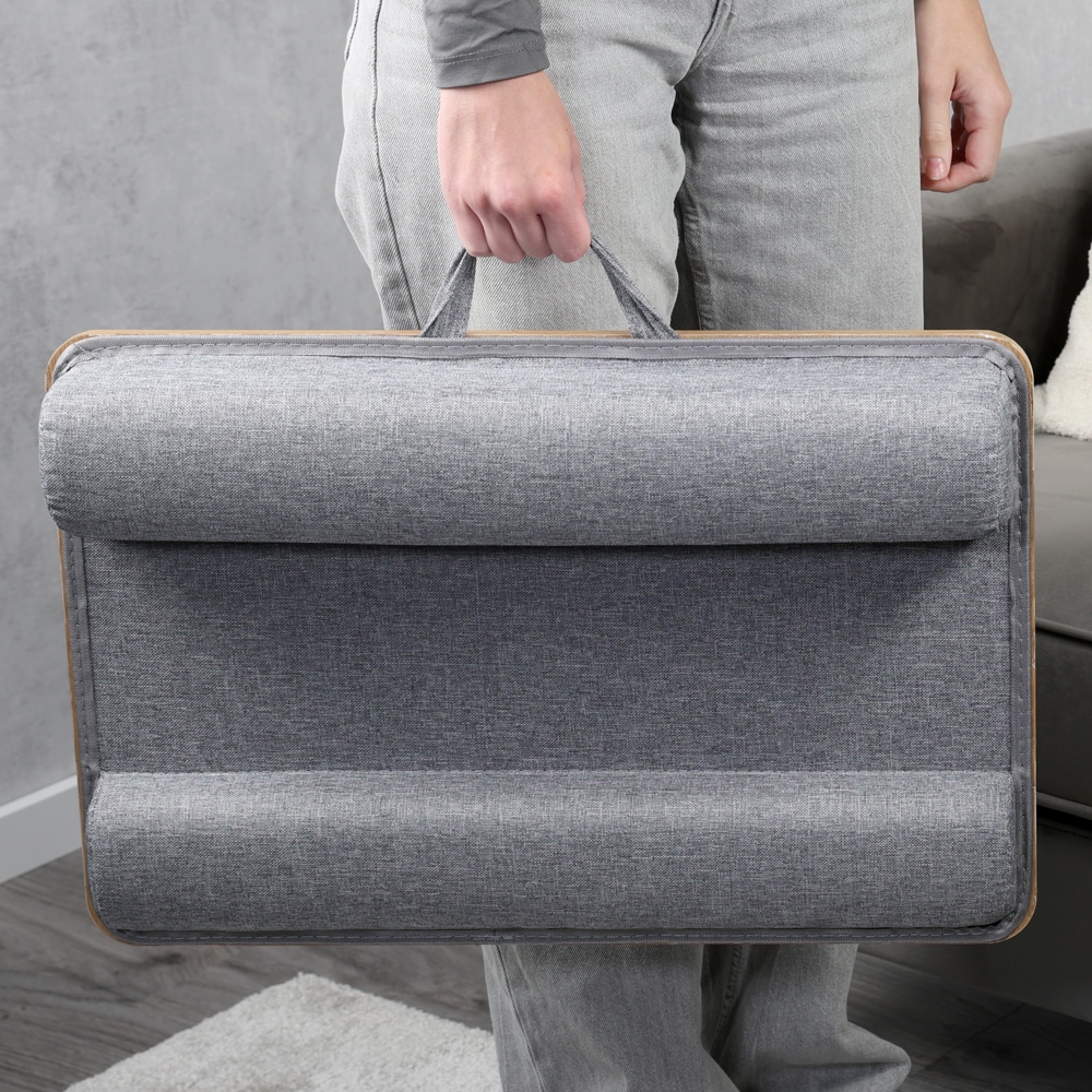 KESPER® Laptop Tablett »Laptop-Knietablett, MDF, FSC« integriertes Mauspad, Handyfach und Stoffgriff