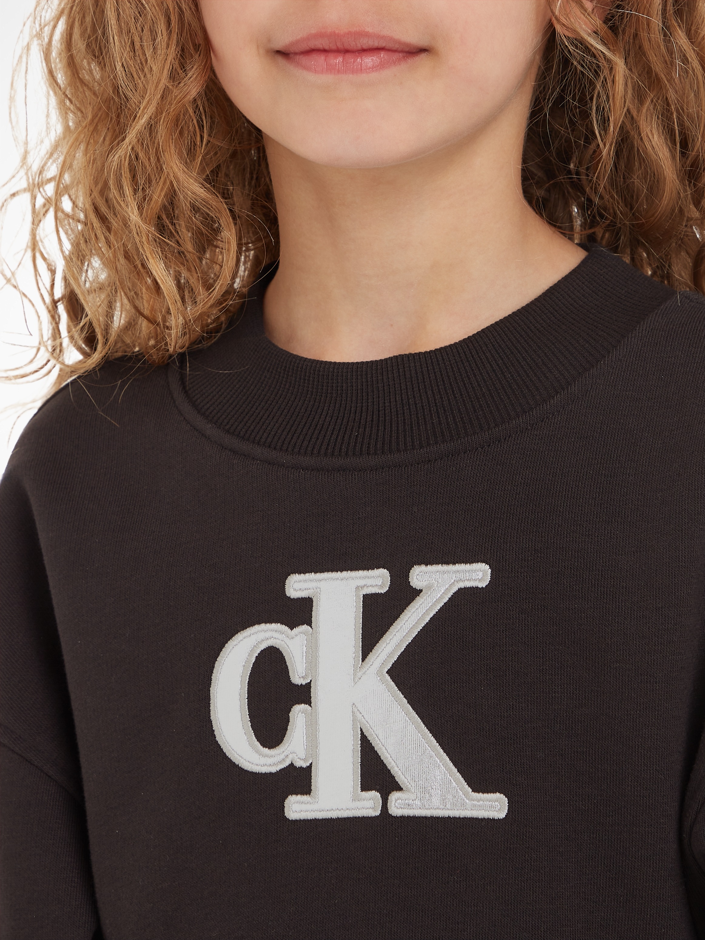 Calvin Klein Jeans Blusenkleid »METALLIC MONOGRAM HWK DRESS«, für Kinder bis 16 Jahre